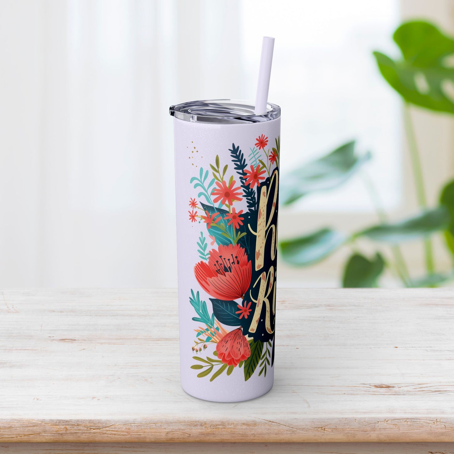 He is Risen Skinny Tumbler with Straw - 20oz