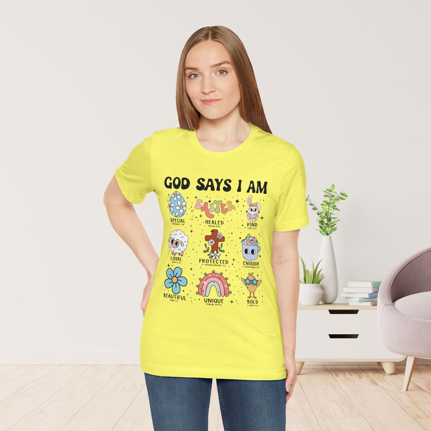 God Says I Am... Soft Cotton Tee - Christian Easter Tee