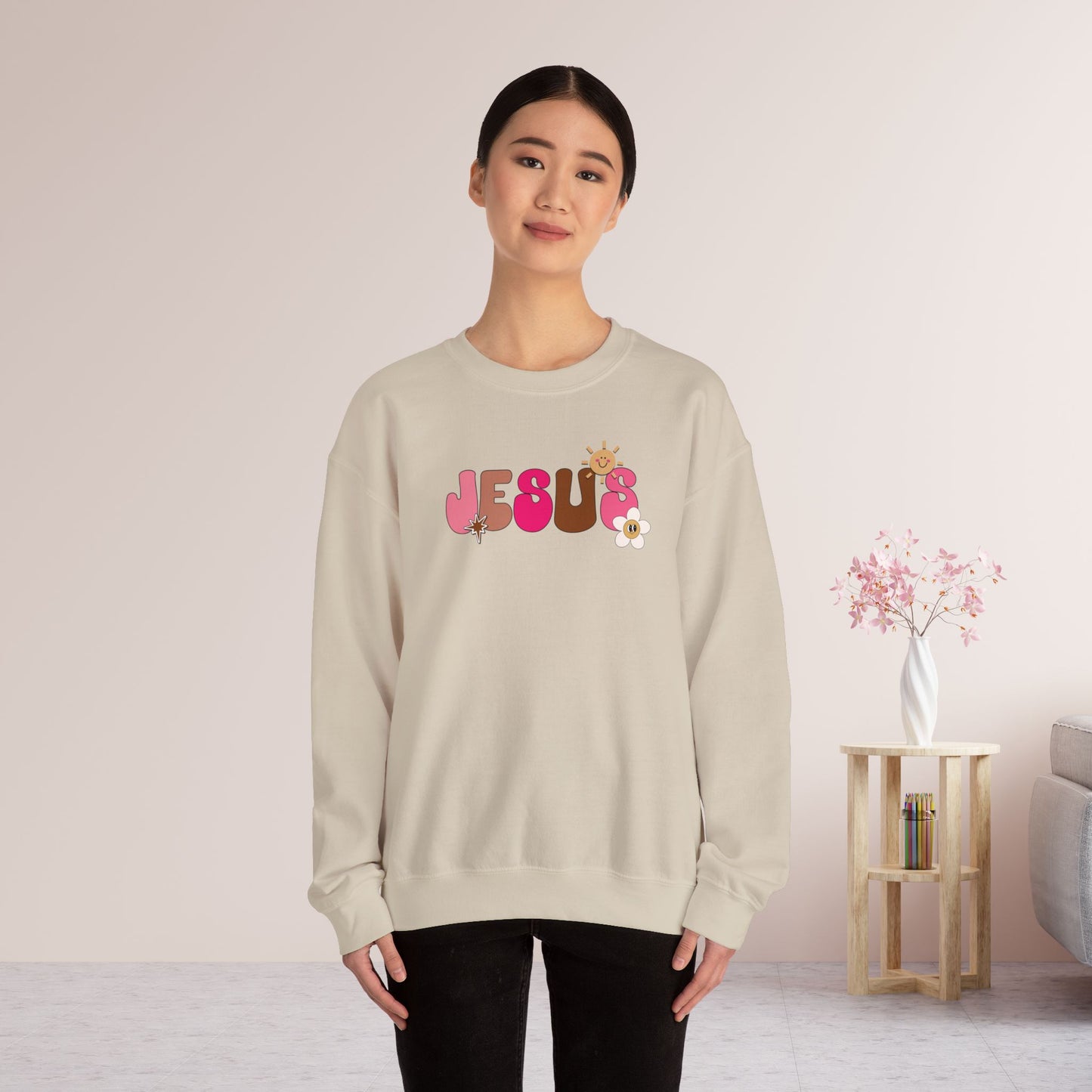 Pink Jesus is the Way John 14:6 Bible Verse Christian Sweatshirt