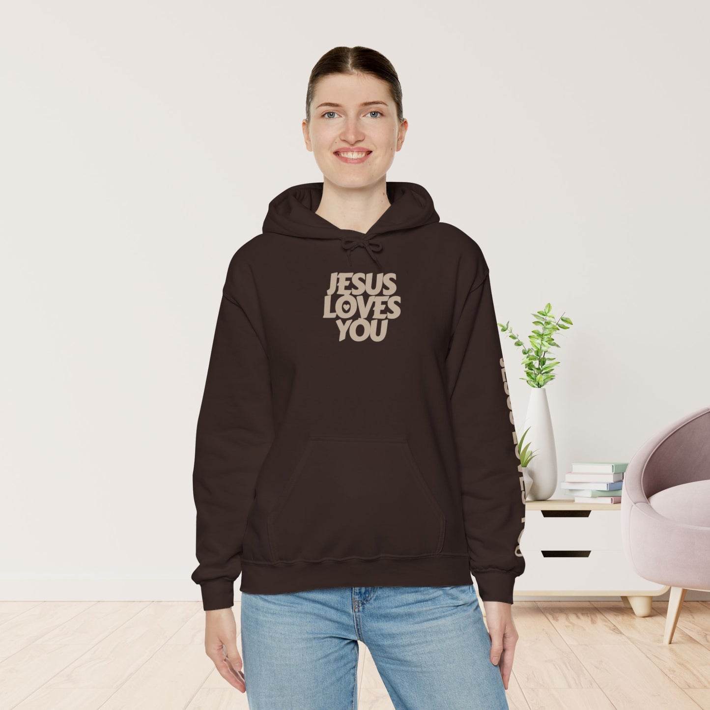 Jesus Loves You Hoodie - John 15:13 Bible Verse Christian Hoodie