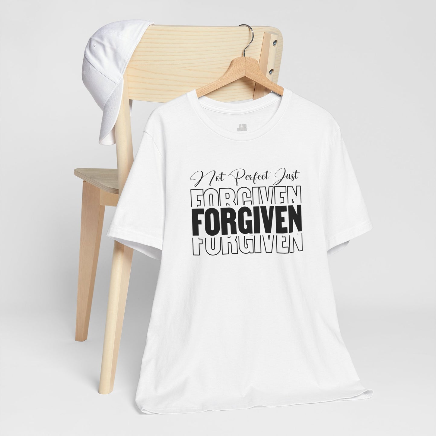 Not Perfect Just Forgiven Christian Soft Cotton Tee