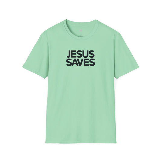 Unisex Jesus Saves Softstyle T-shirt - Acts 4:12 Bible Verse Christian Shirt