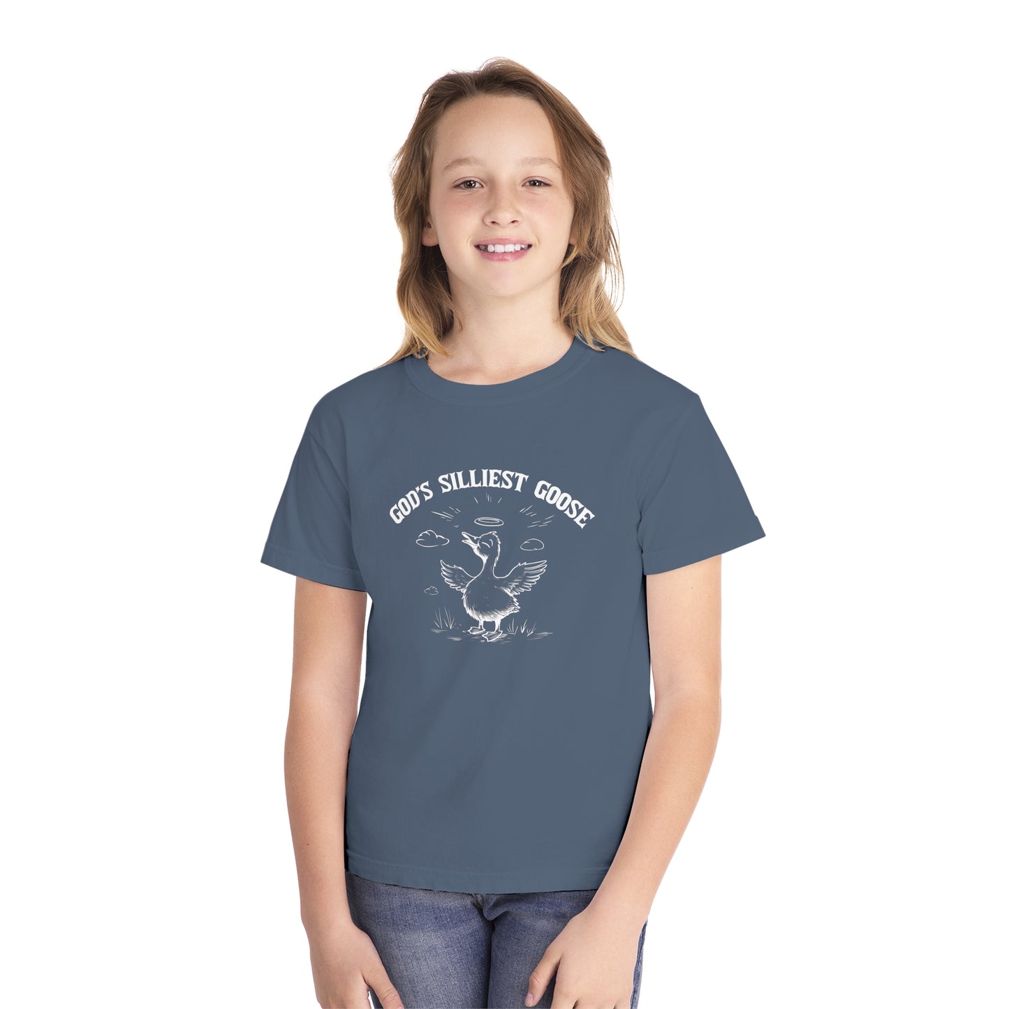 God's Silliest Goose Comfort Colors Youth Christian Tee