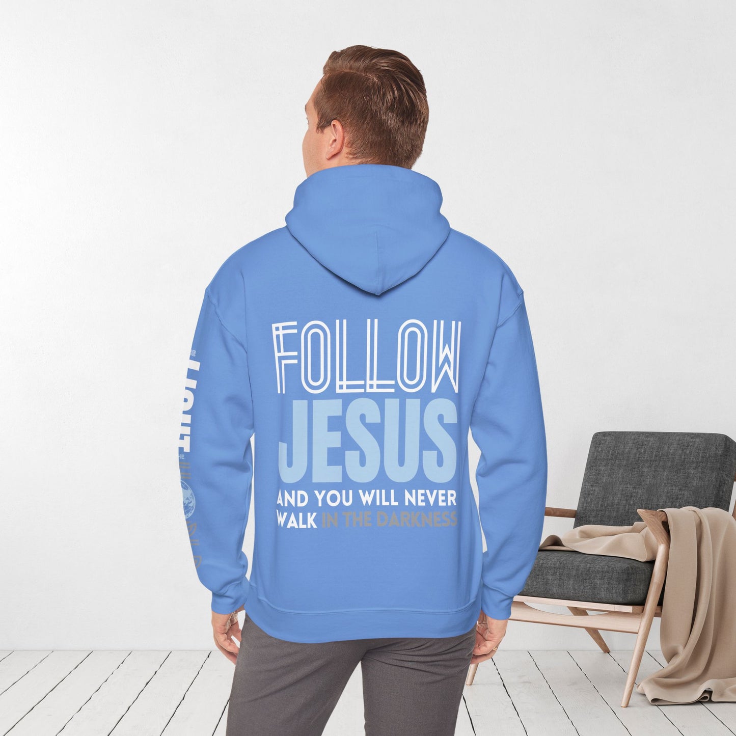 Follow Jesus Hoodie - Jesus is the Light of the World Hoodie - John 8:12 Hoodie