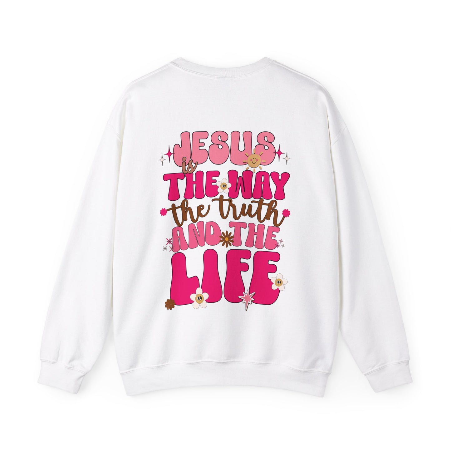 Pink Jesus is the Way John 14:6 Bible Verse Christian Sweatshirt