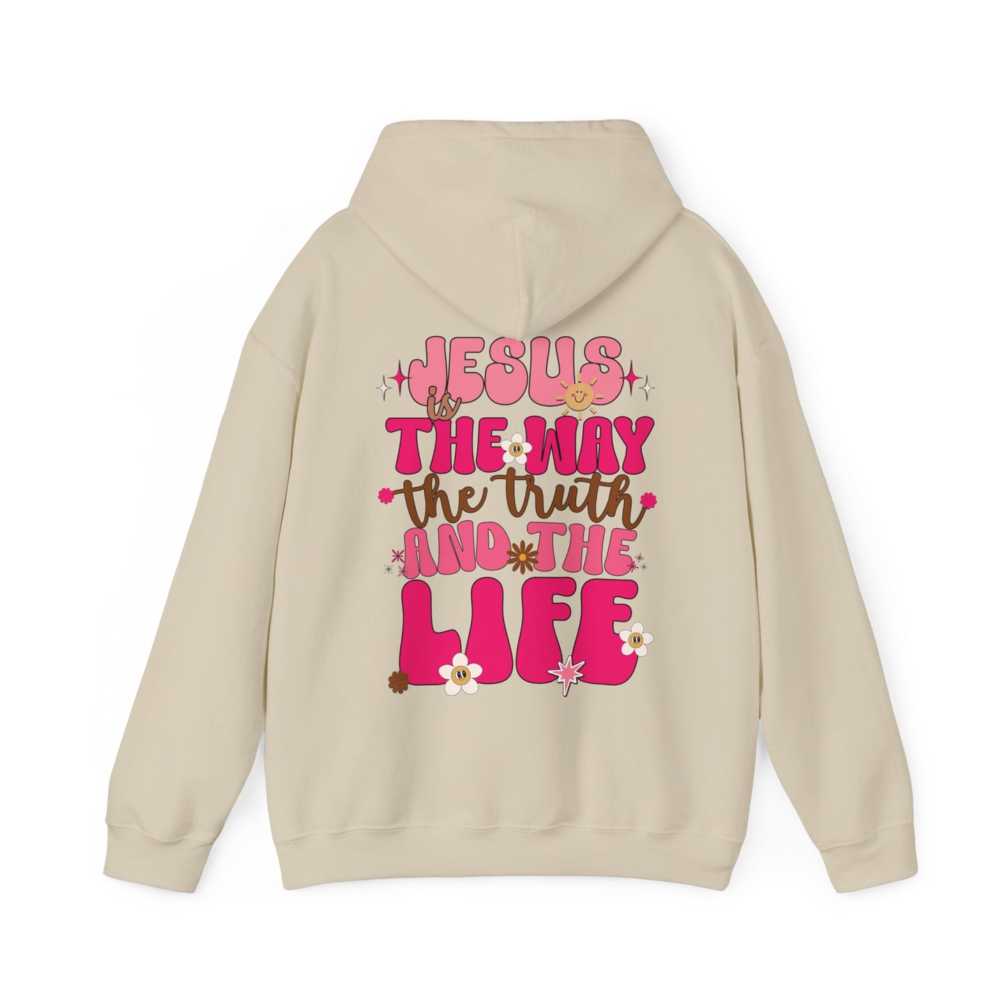 Pink Jesus is the Way John 14:6 Bible Verse Christian Hoodie