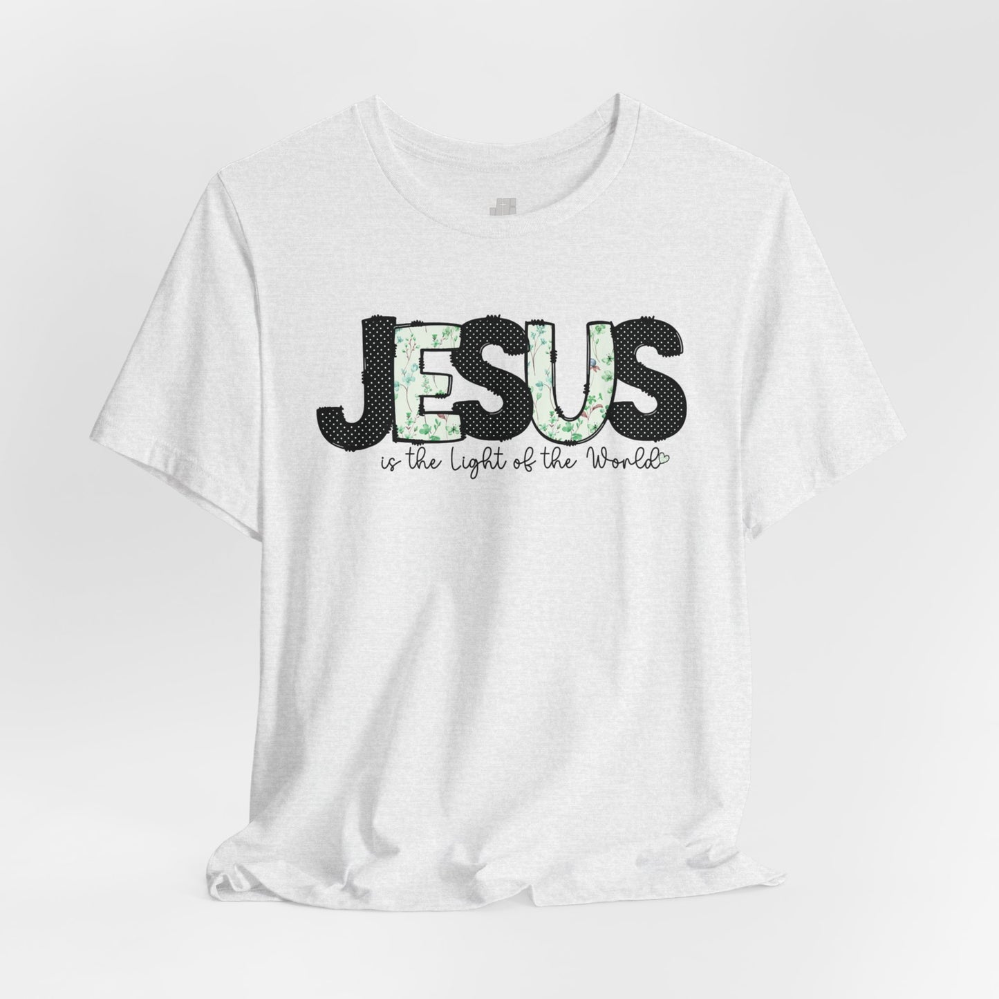 Jesus is the Light of the World Soft Cotton Tee - Christian Shirt