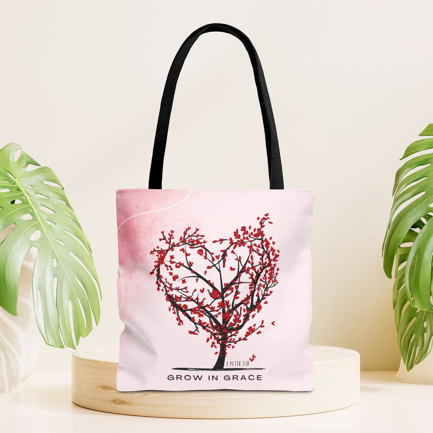 Grow in Grace Tote Bag - Christian Tote Bag