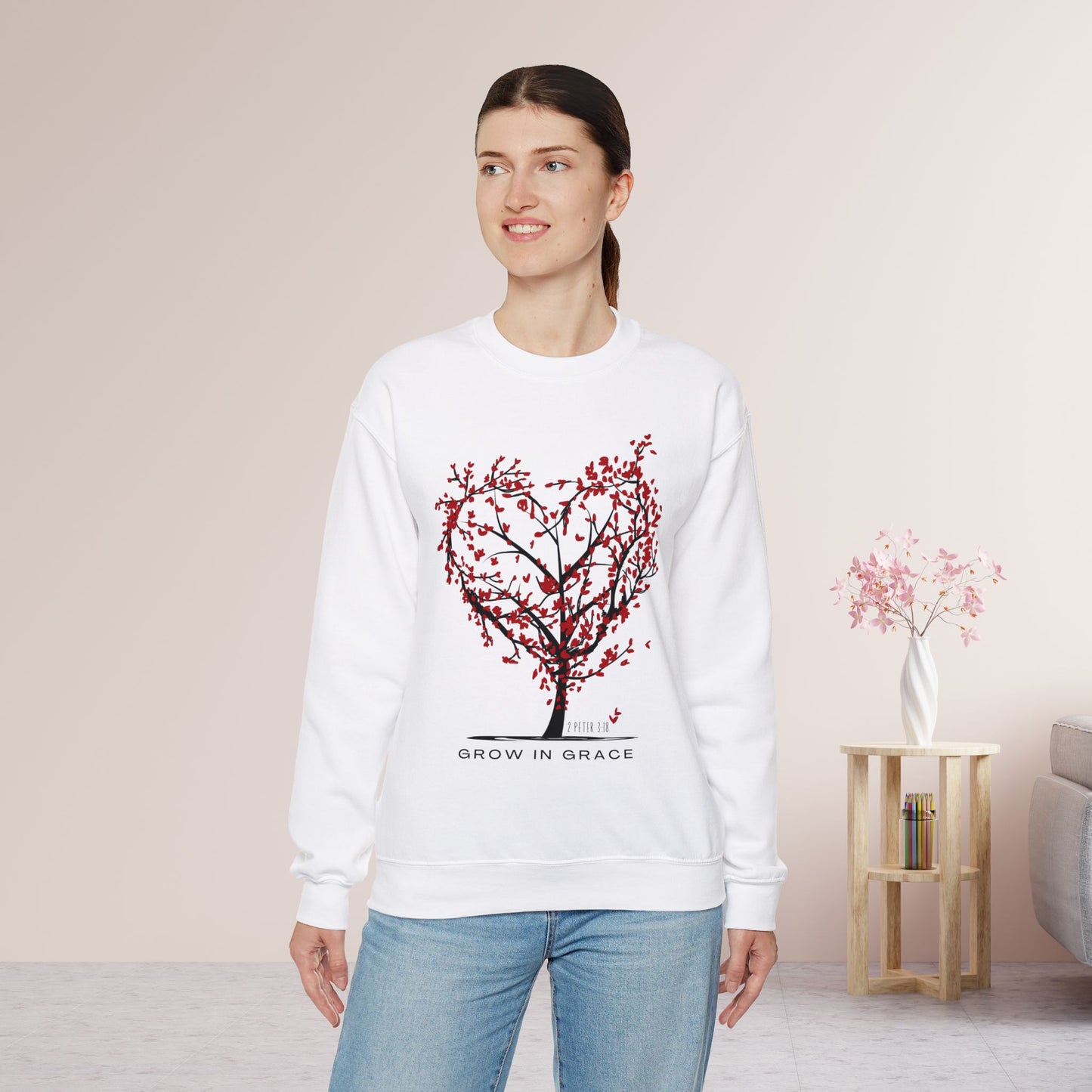 Grow in Grace Bible Verse Sweatshirt