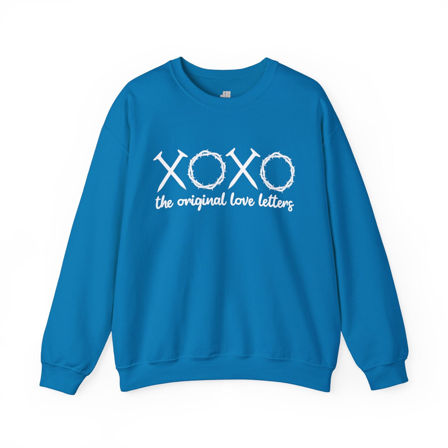 XOXO The Original Love Letters Bible Verse Romans 5:8 Sweatshirt