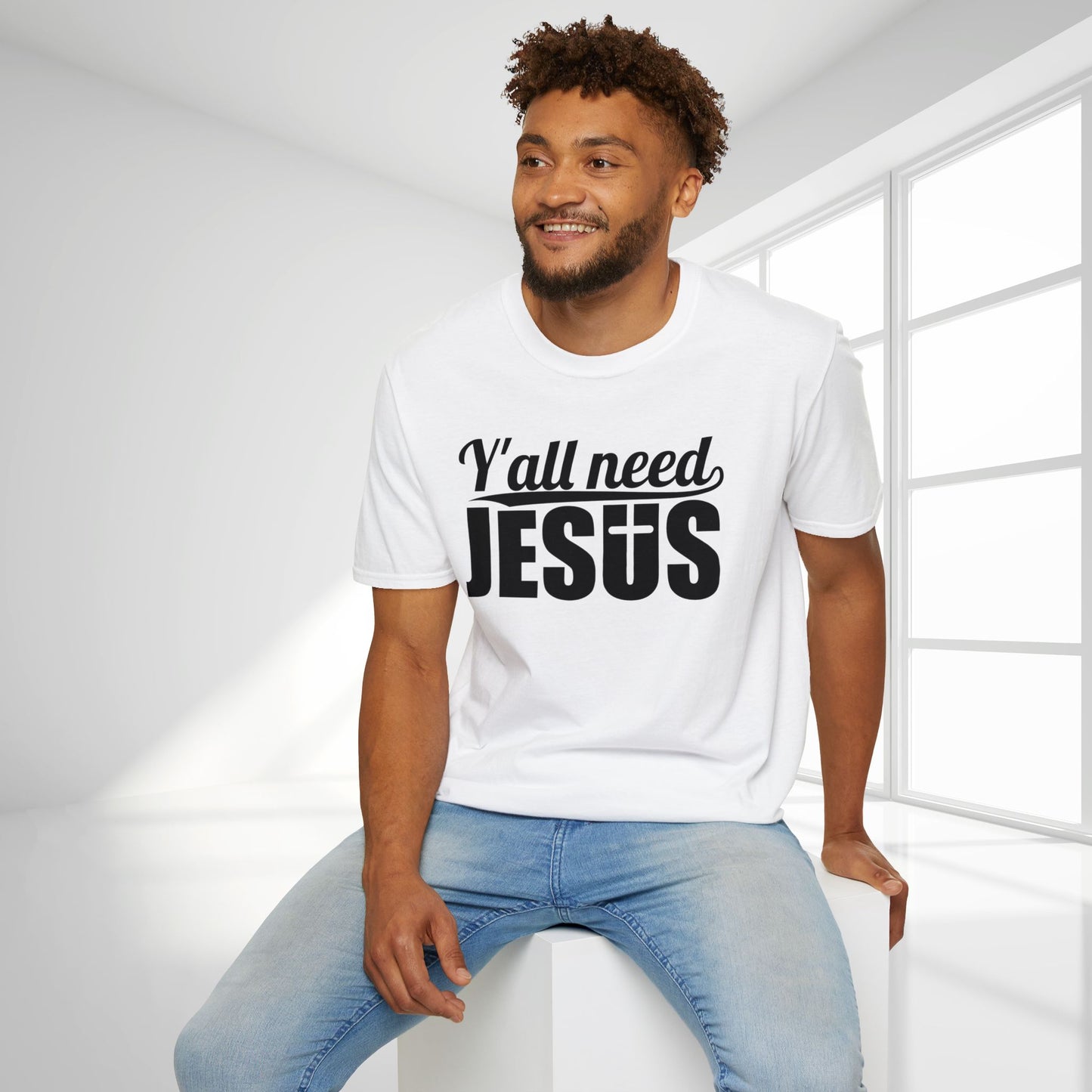 Y'all Need Jesus Softstyle T-shirt - Christian Shirt