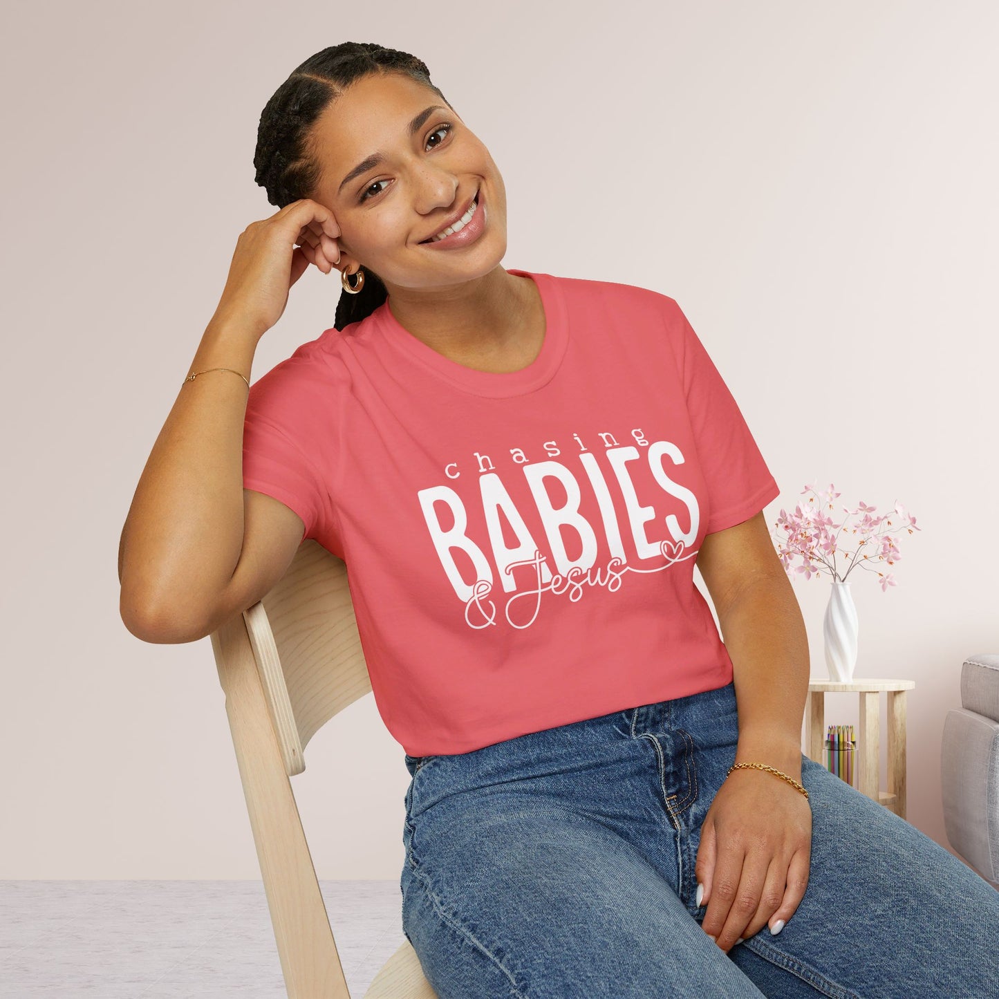 Chasing Babies & Jesus Softstyle T-shirt