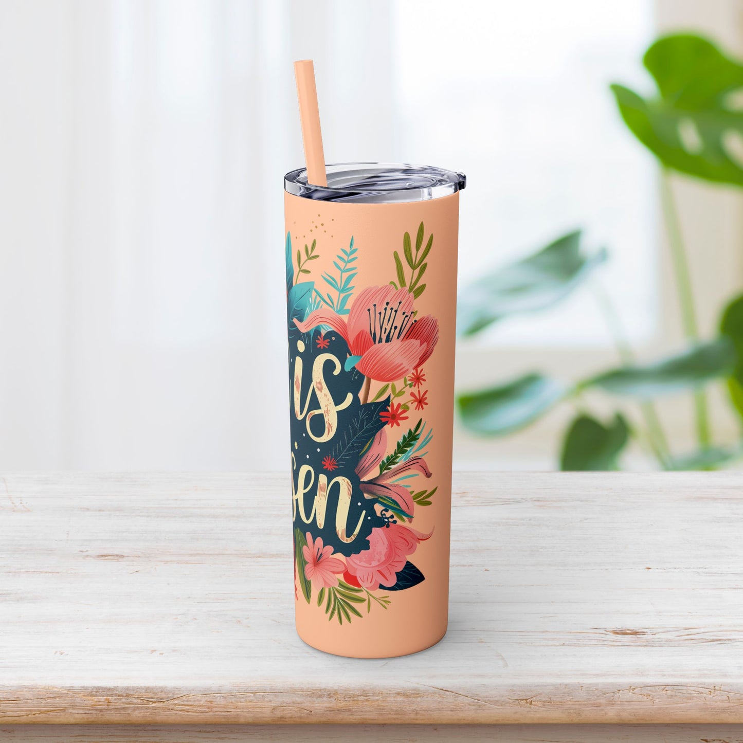 He is Risen Skinny Tumbler with Straw - 20oz