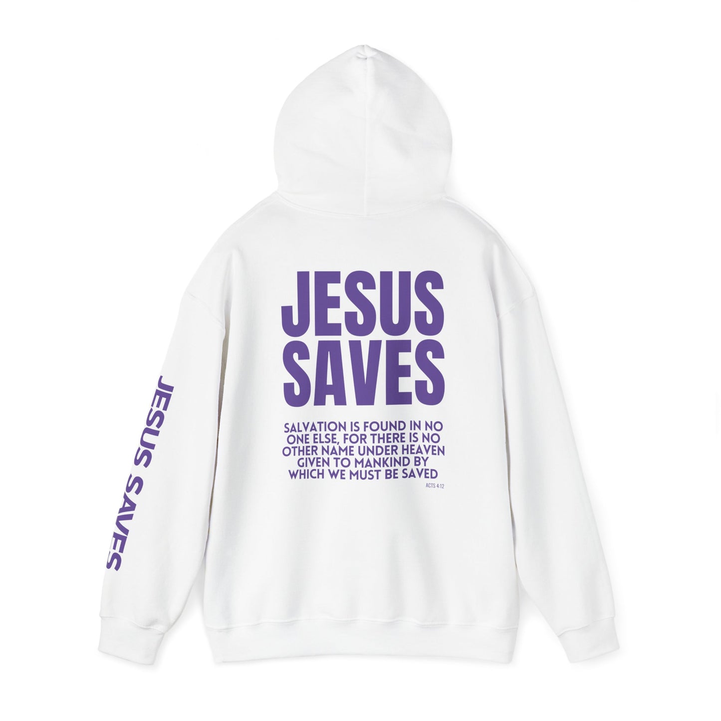 Jesus Saves Hoodie - Acts 4:12 Bible Verse Christian Hoodie