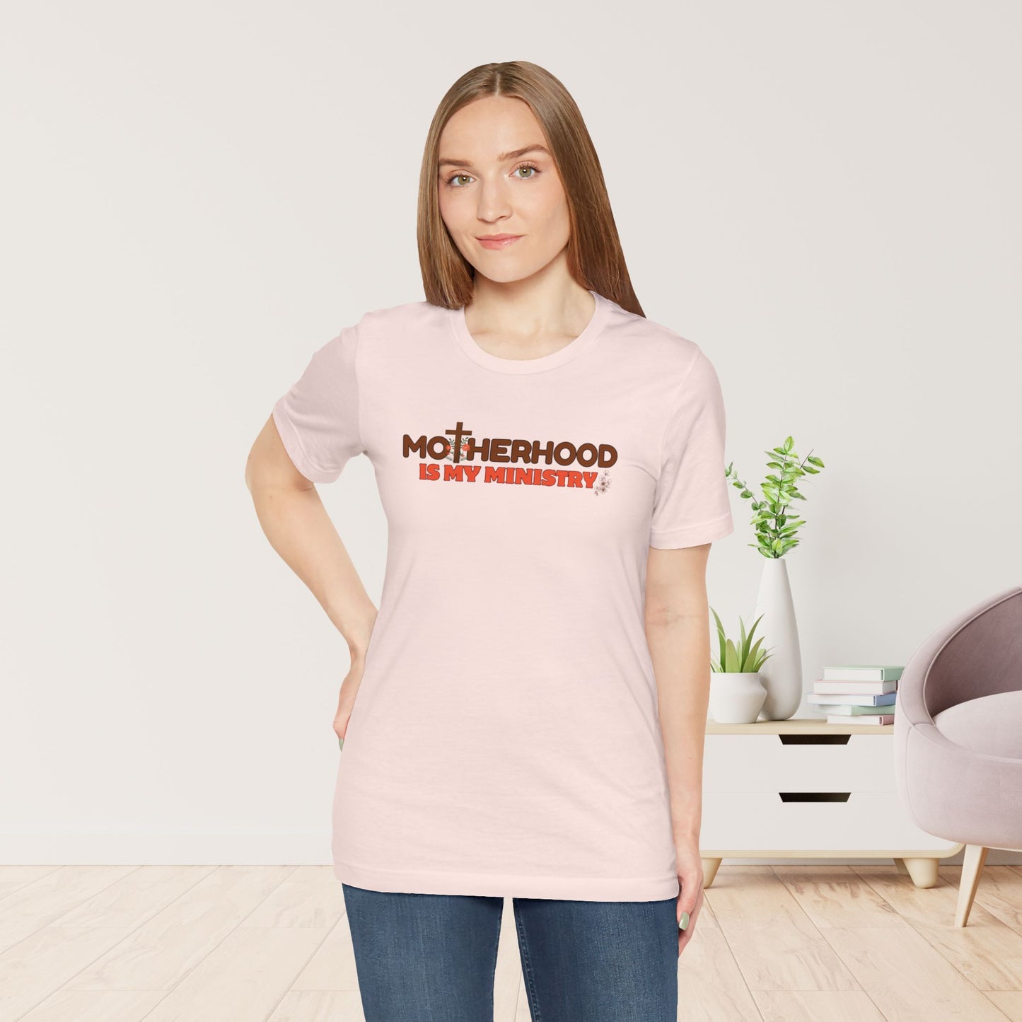 Motherhood is My Ministry Christian Soft Cotton Tee