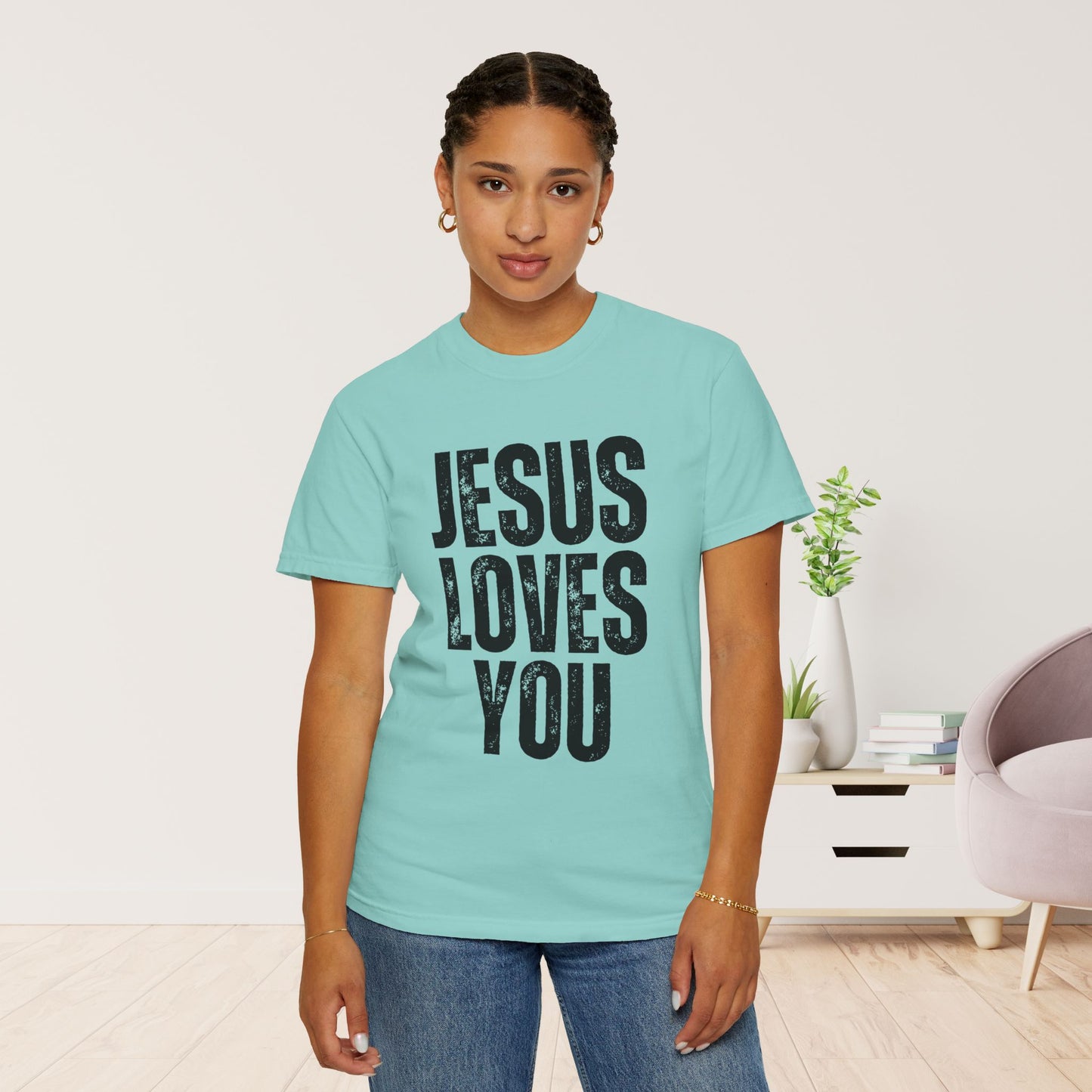 Comfort Colors Unisex Jesus Loves You Shirt