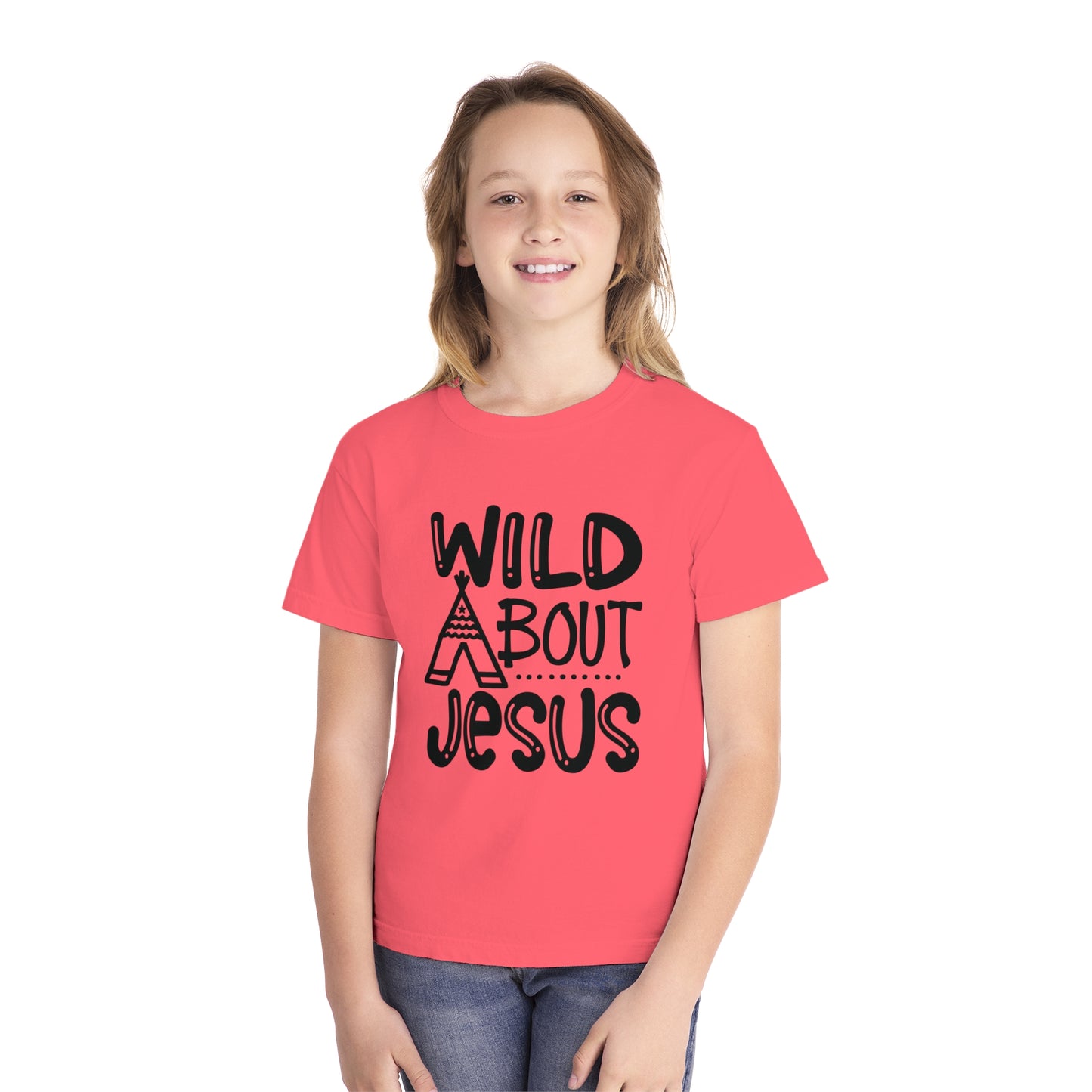 Wild About Jesus Comfort Colors Youth Christian T-shirt