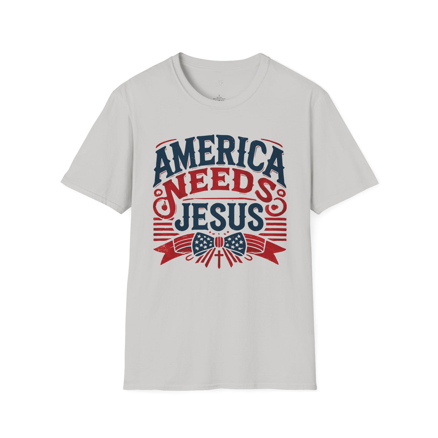 America Needs Jesus Softstyle T-shirt