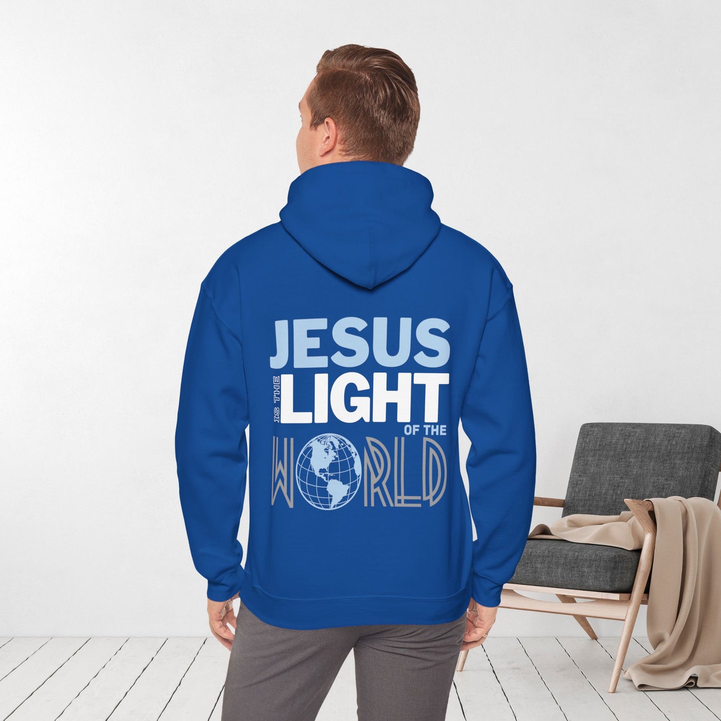 Jesus is the Light of the World Hoodie - John 8:12 Bible Verse Christian Hoodie