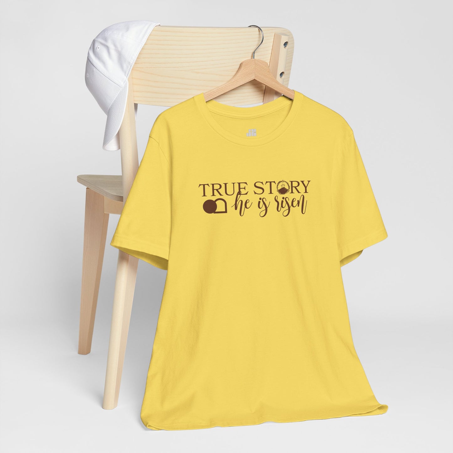 True Story He is Risen Christian Soft Cotton Tee - Easter Shirt for Christians