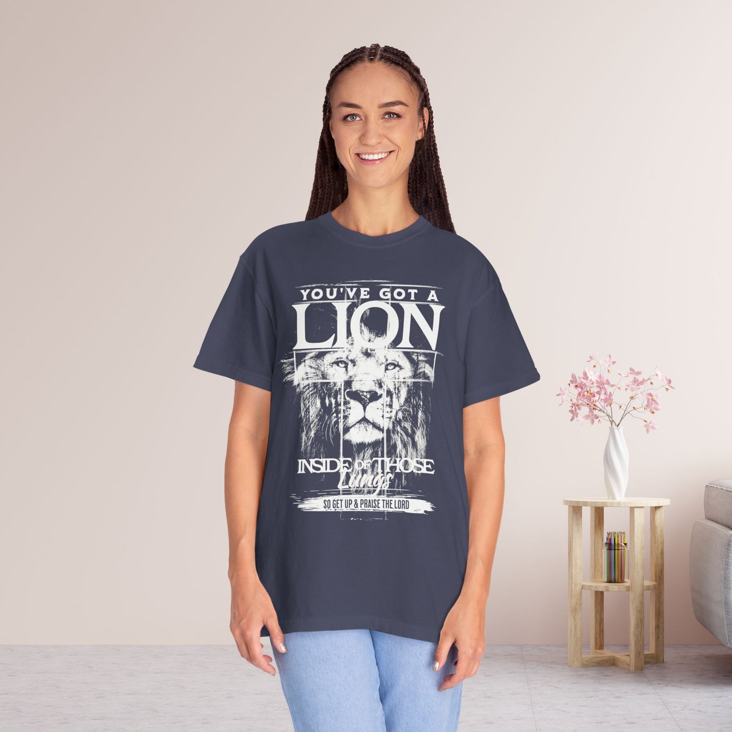 Comfort Colors You've Got A Lion Inside of Those Lungs Tee - Christian Shirt