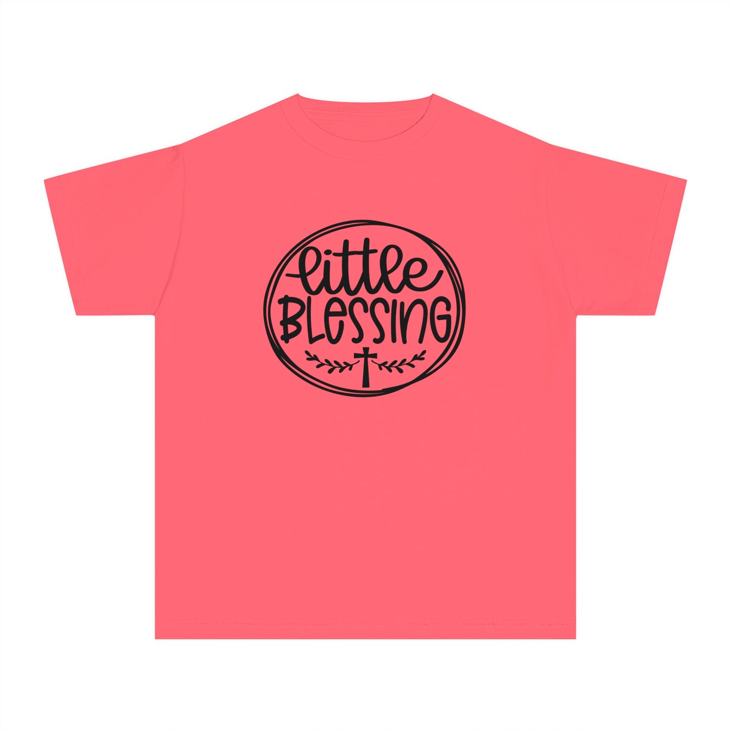 Little Blessing Comfort Colors Youth Christian Tee