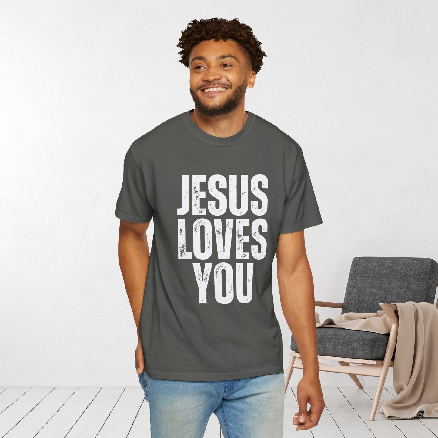 Comfort Colors Jesus Loves You Christian Shirt