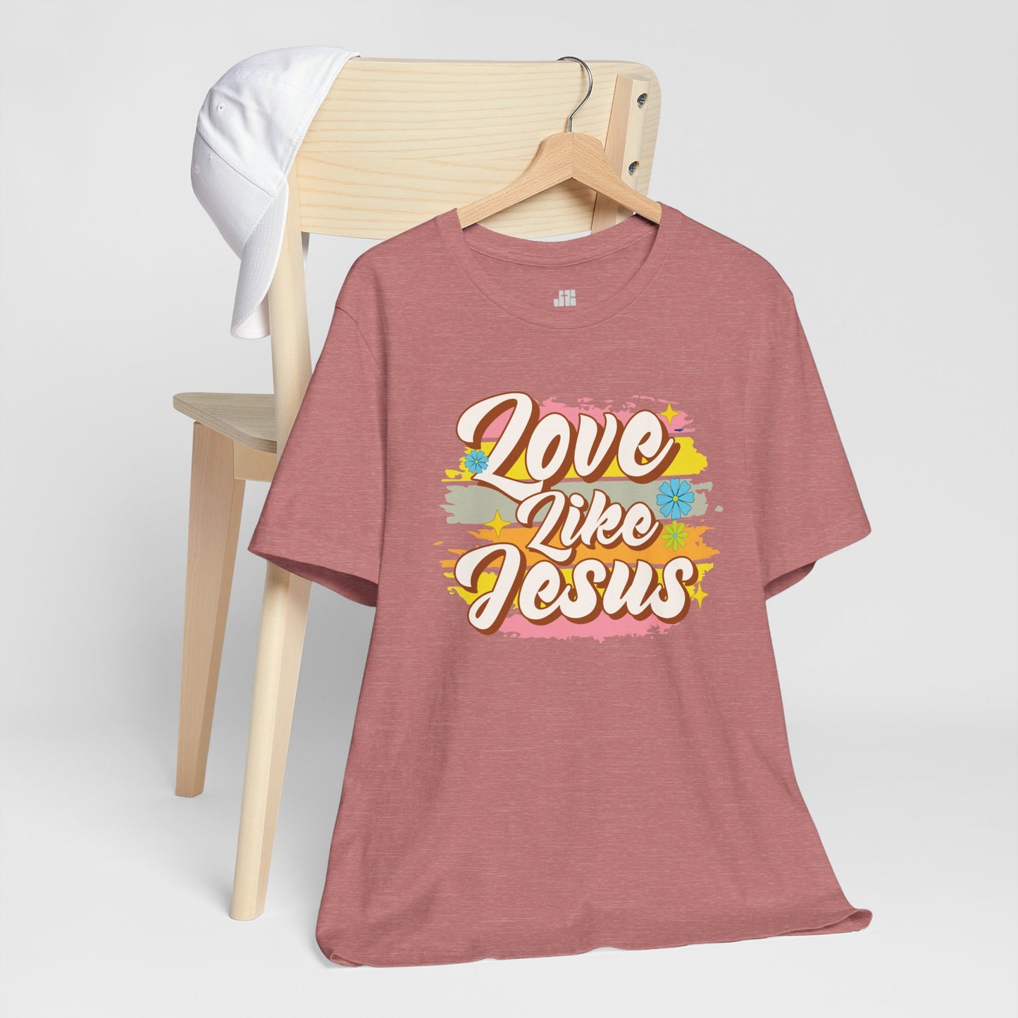 Groovy Love Like Jesus Soft Cotton Tee - Christian Shirt