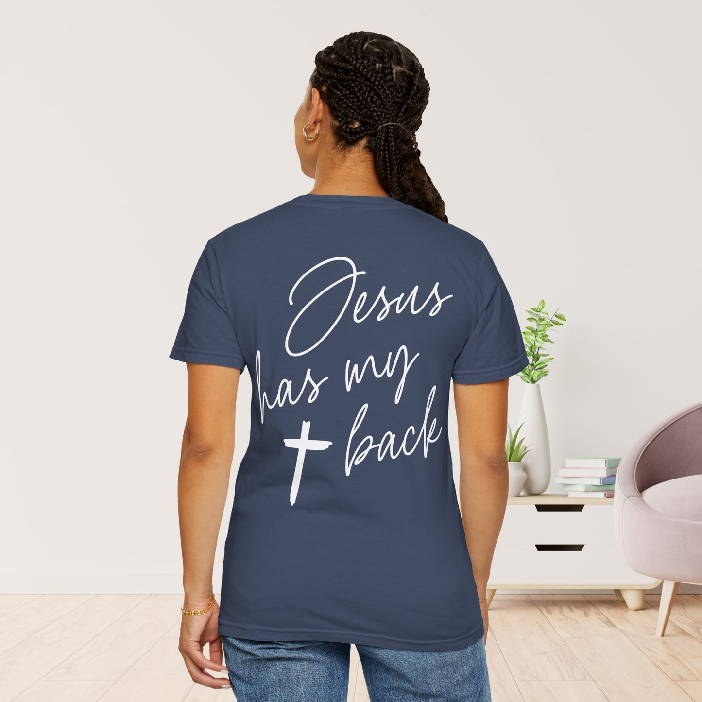 Comfort Colors Jesus Has My Back Christian Shirt