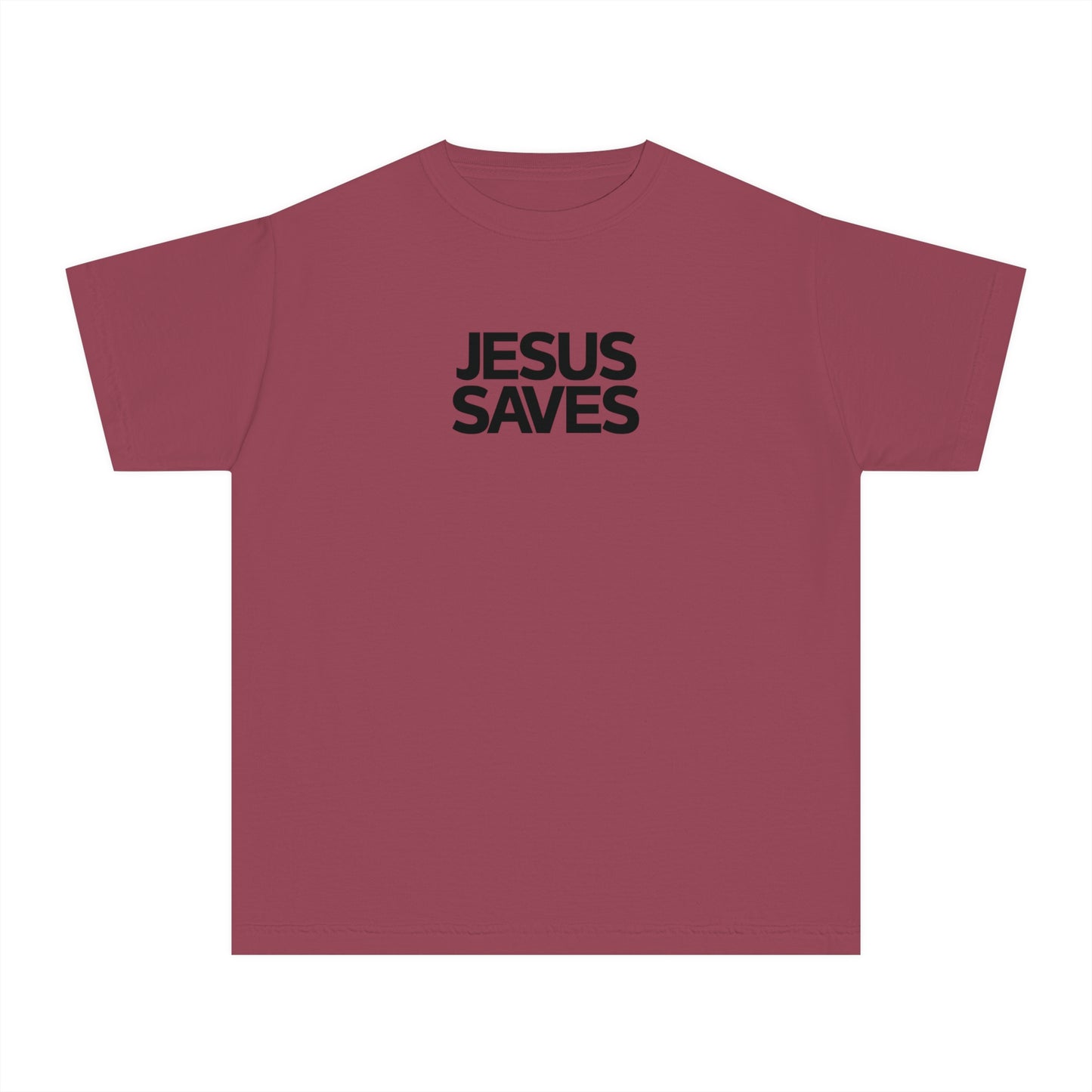 Jesus Saves Comfort Colors Youth Christian Tee