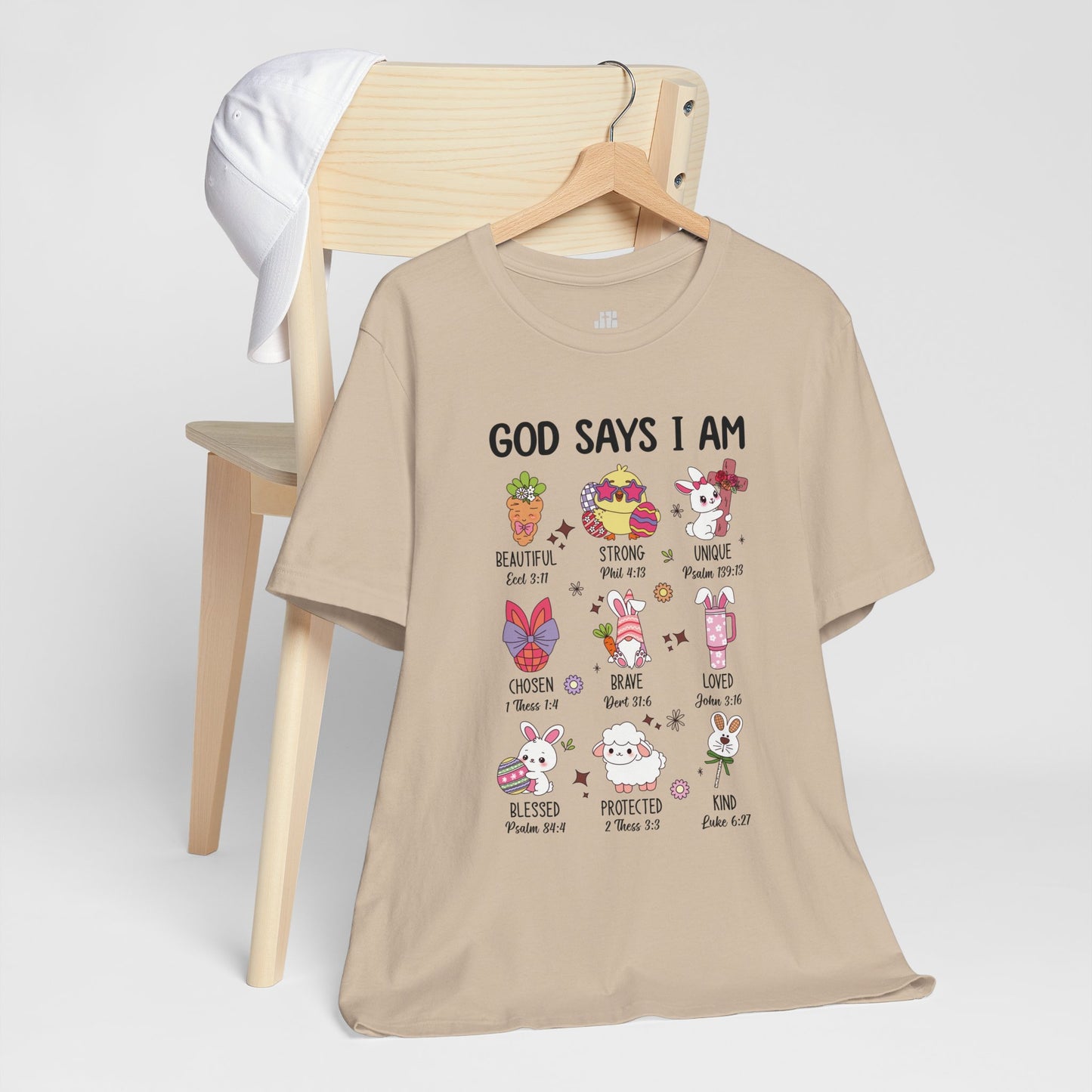 God Says I Am... Soft Cotton Tee - Christian Easter Shirt