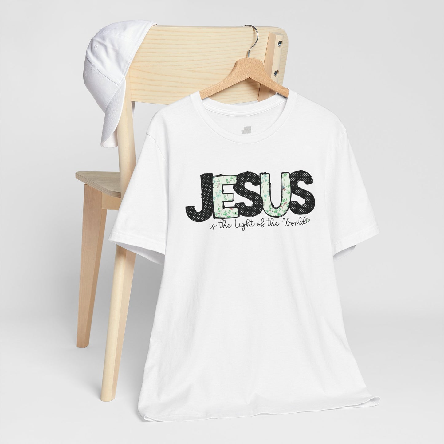 Jesus is the Light of the World Soft Cotton Tee - Christian Shirt