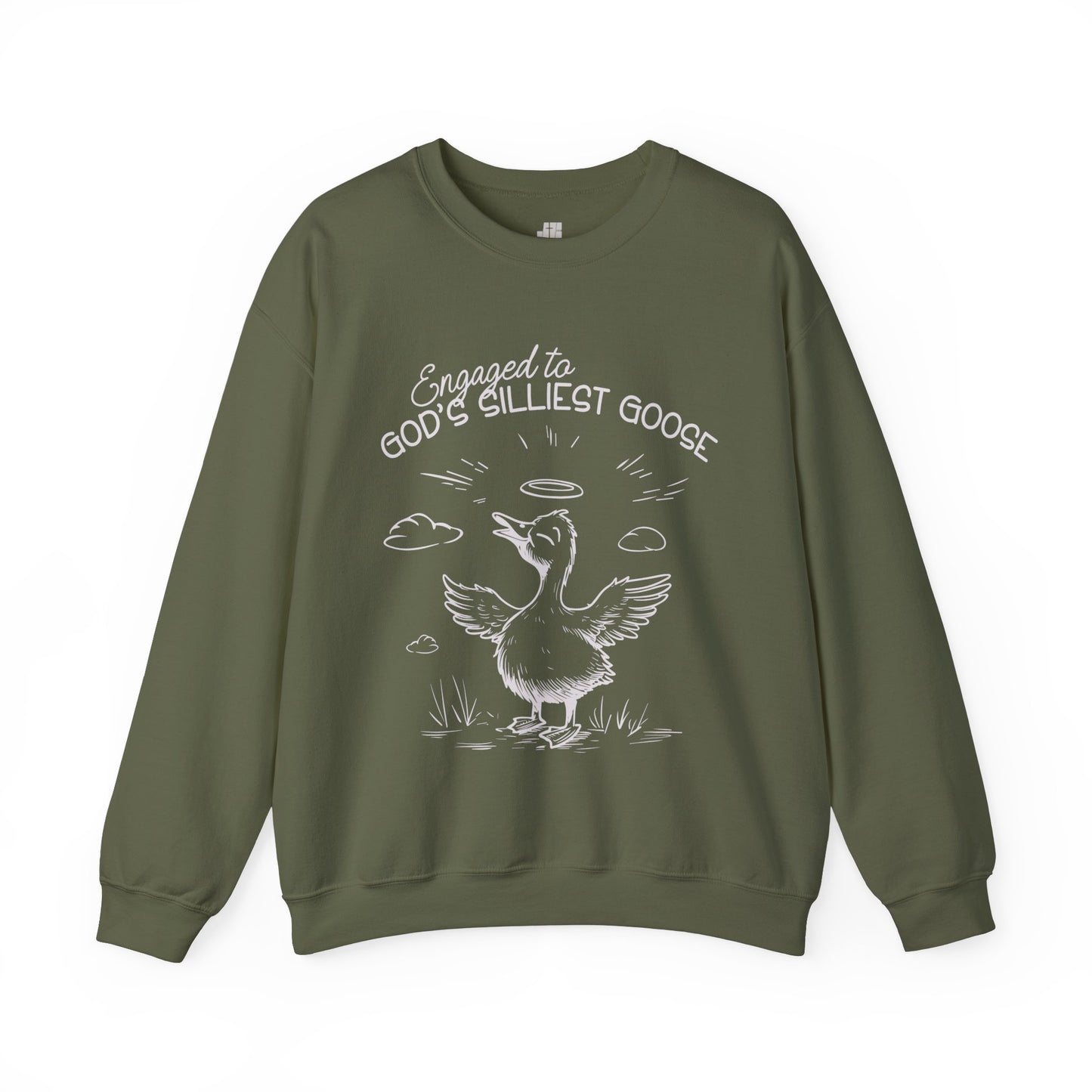 Engaged to God's Silliest Goose Sweatshirt - Christian Crewneck Pullover