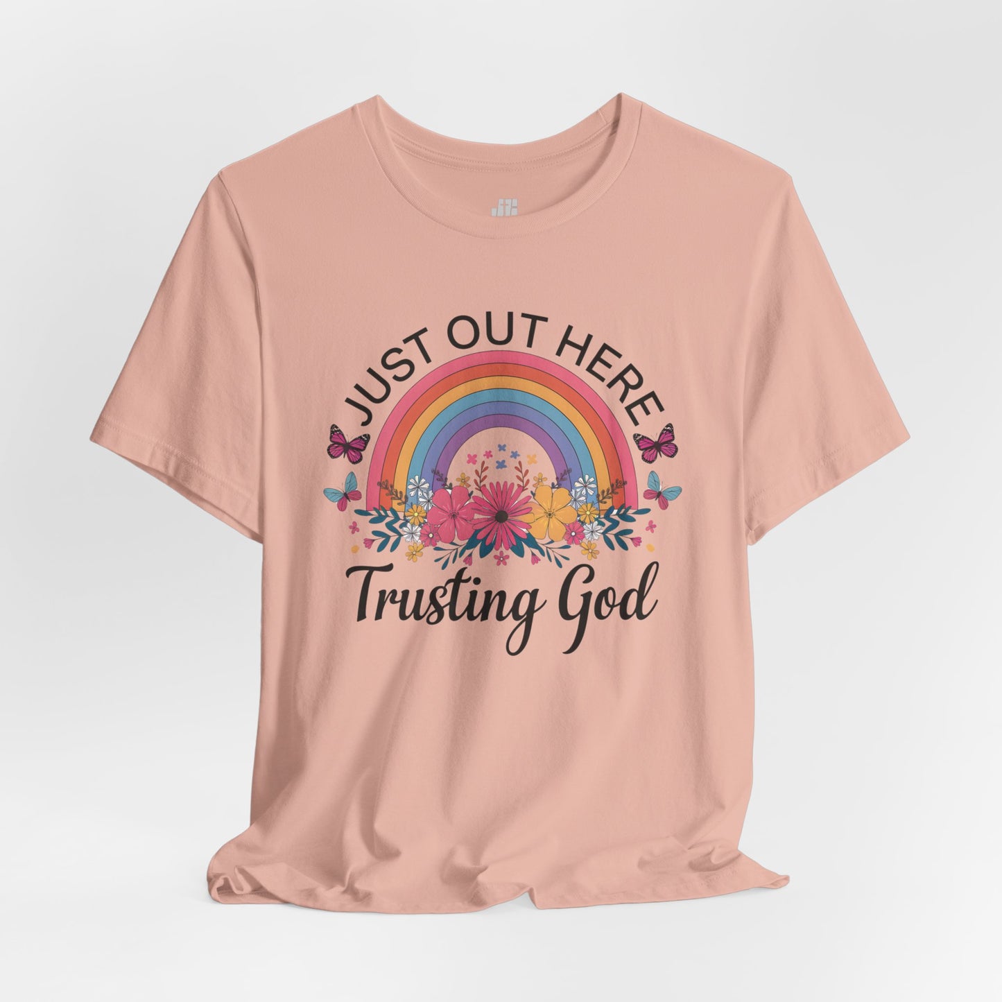 Just Out Here Trusting God Soft Cotton Tee