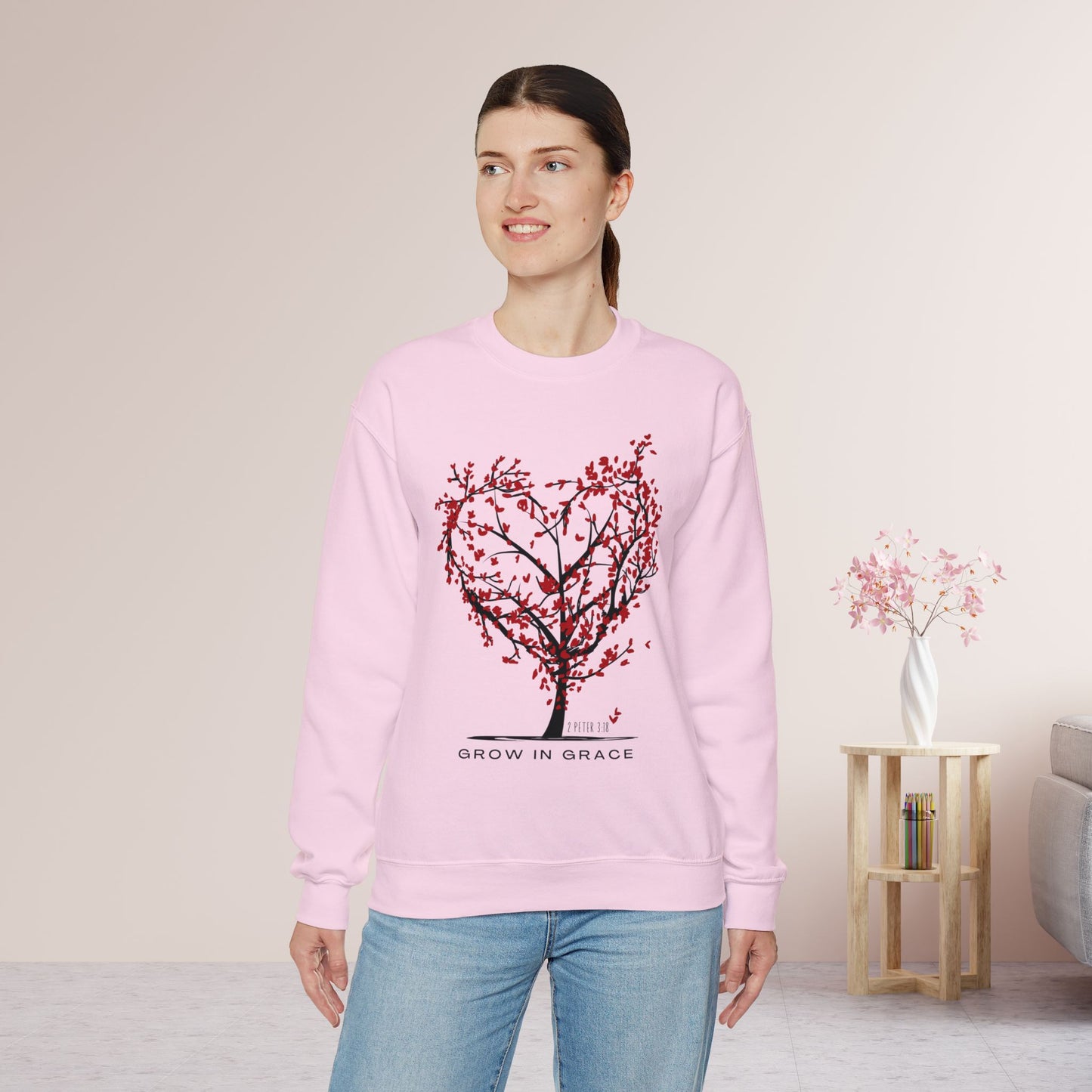 Grow in Grace Bible Verse Sweatshirt