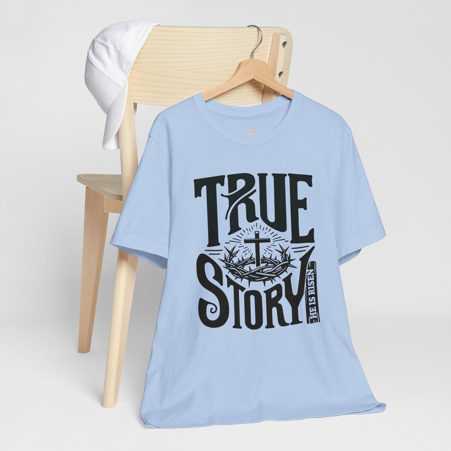 True Story He is Risen Christian Soft Cotton Tee - Easter Shirt