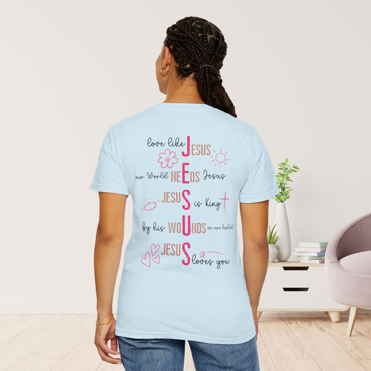 Christian Women's Comfort Colors Jesus Shirt