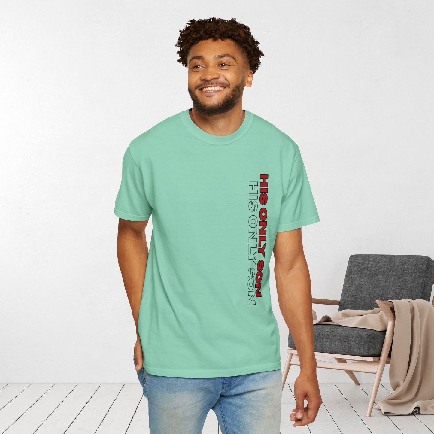 Comfort Colors Men's Bible Verse Shirt John 3:16