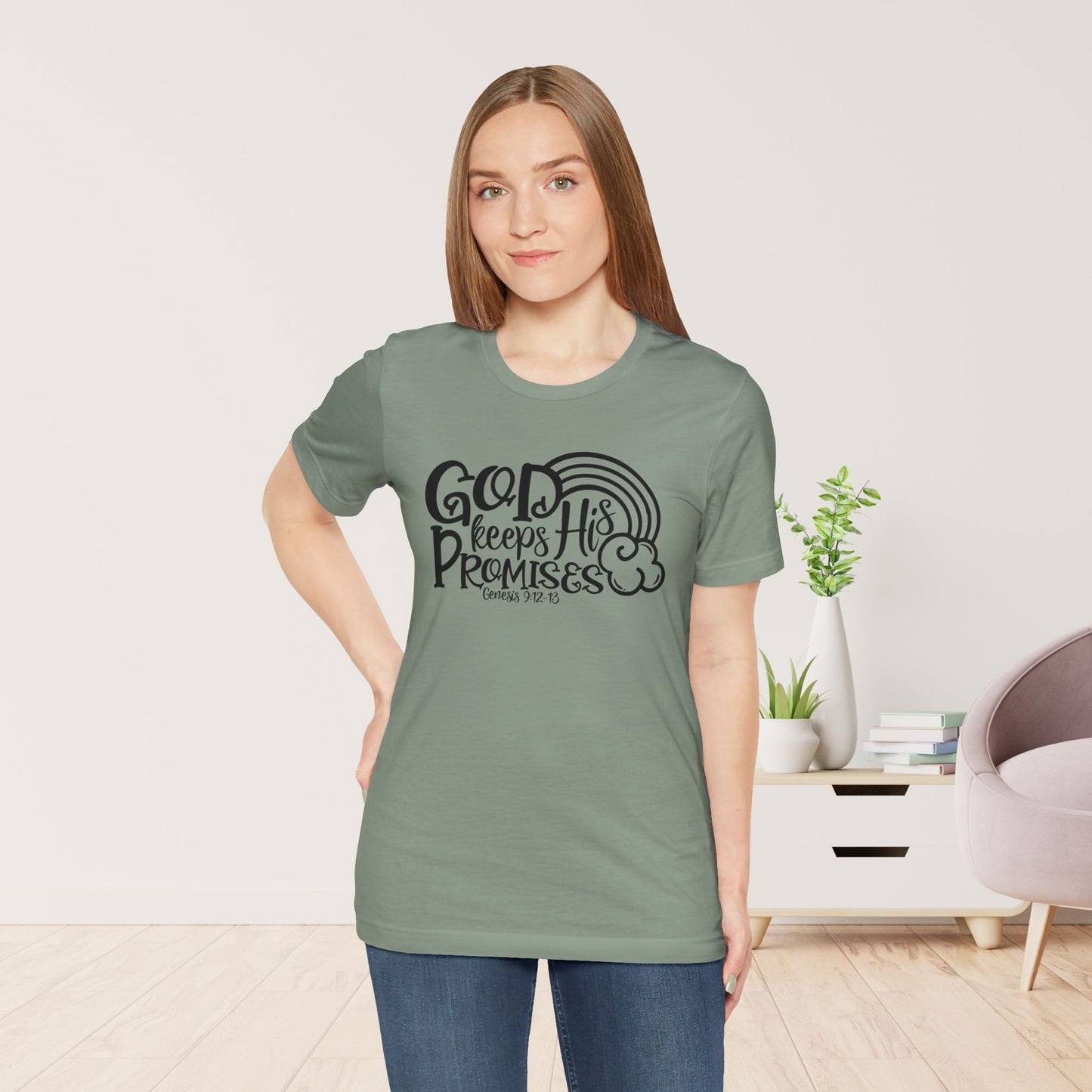 God Keeps His Promises Soft Cotton Tee - Bible Verse Christian Tee