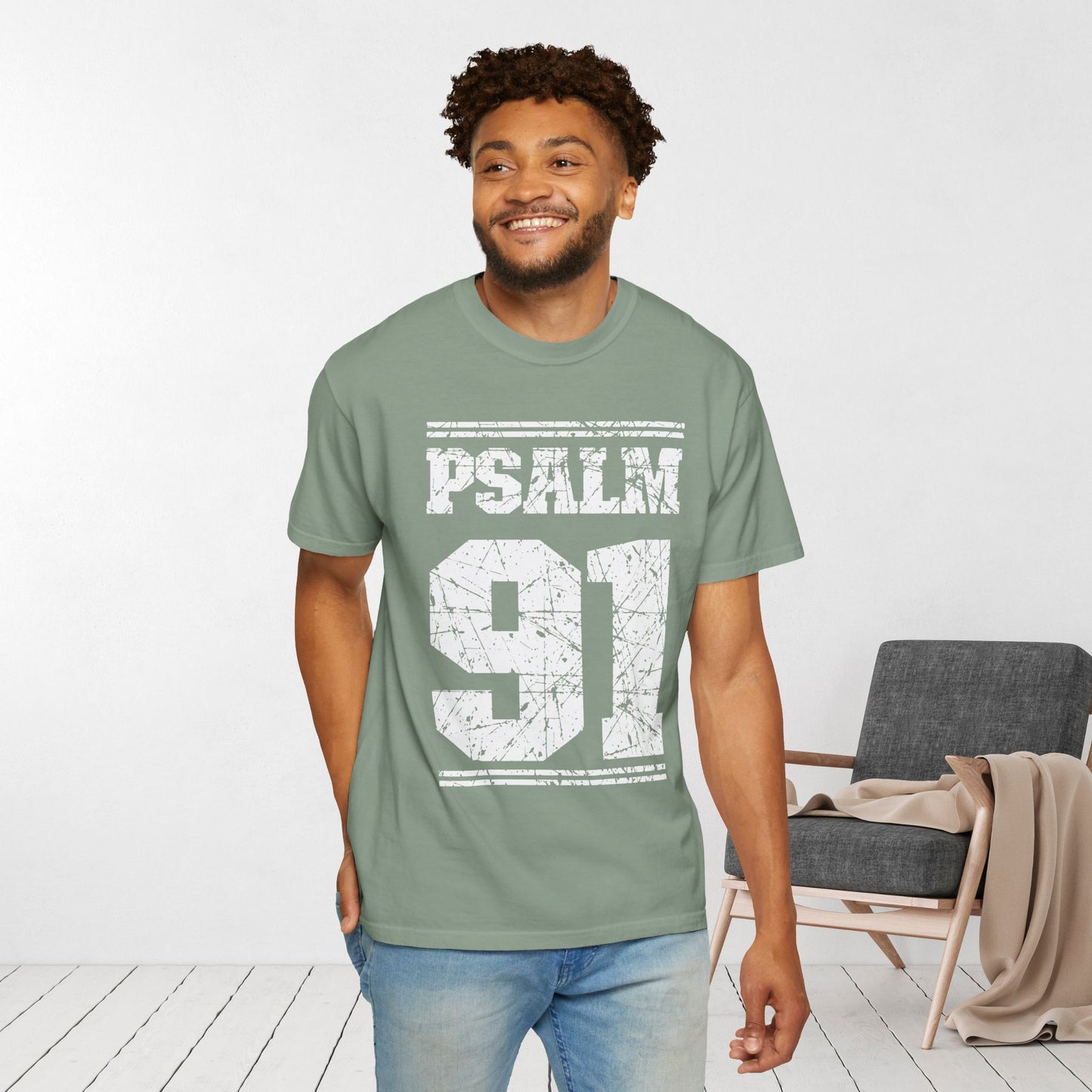 Psalm 91 Comfort Colors Christian Shirt - Bible Verse Shirt