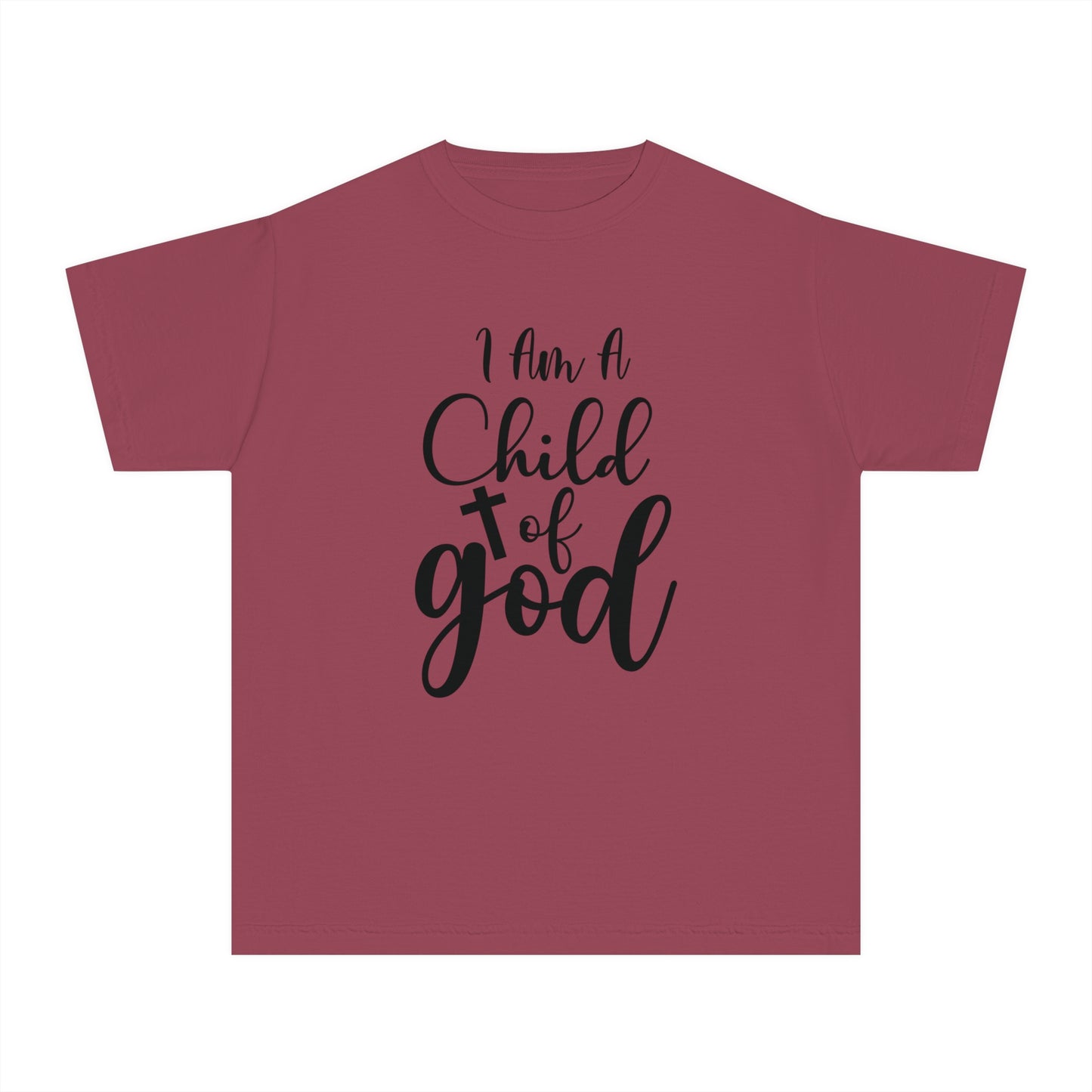 I Am A Child Of God Comfort Colors Youth Christian Tee