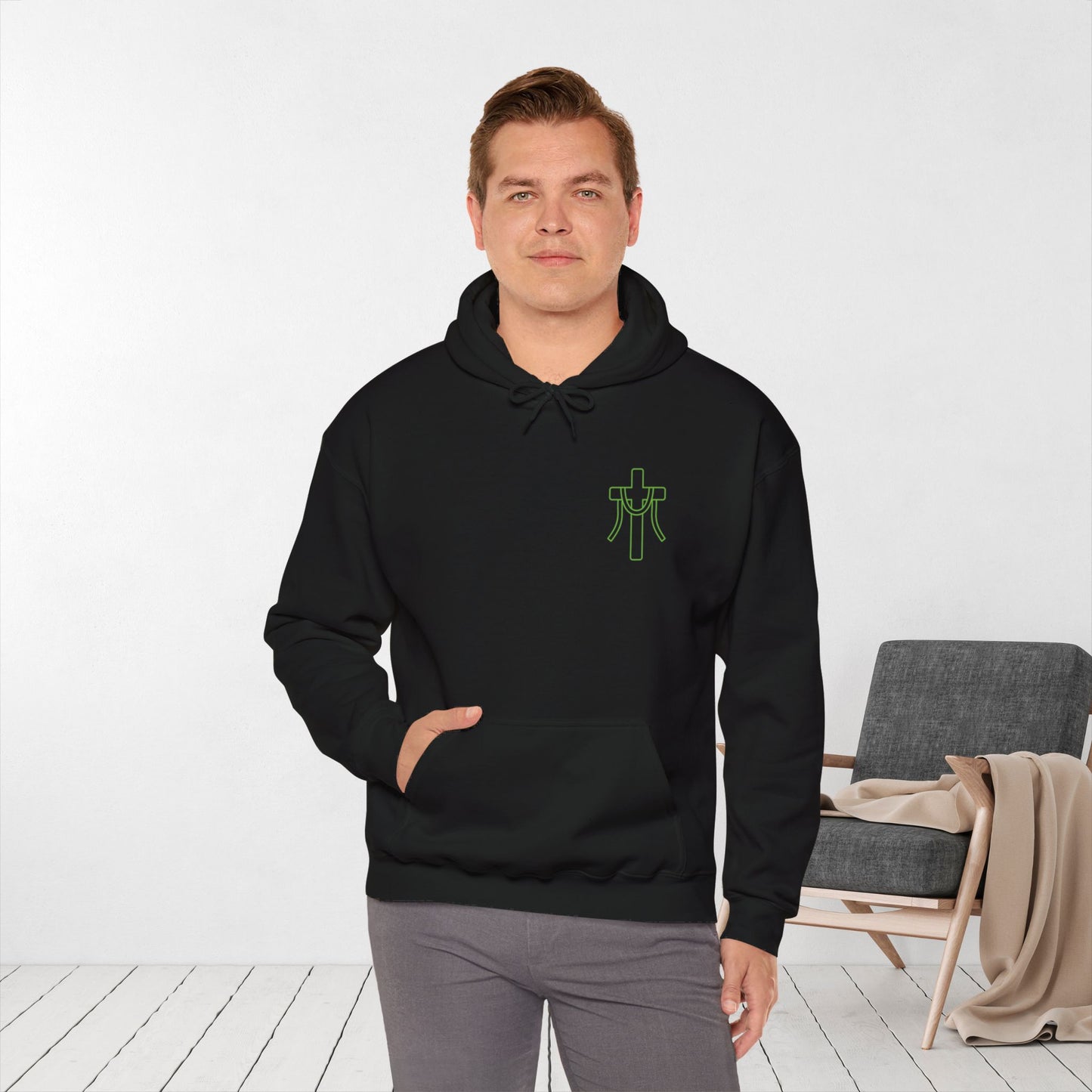 Men's Jesus Hoodie - Bible Verse Hoodie John 3:17