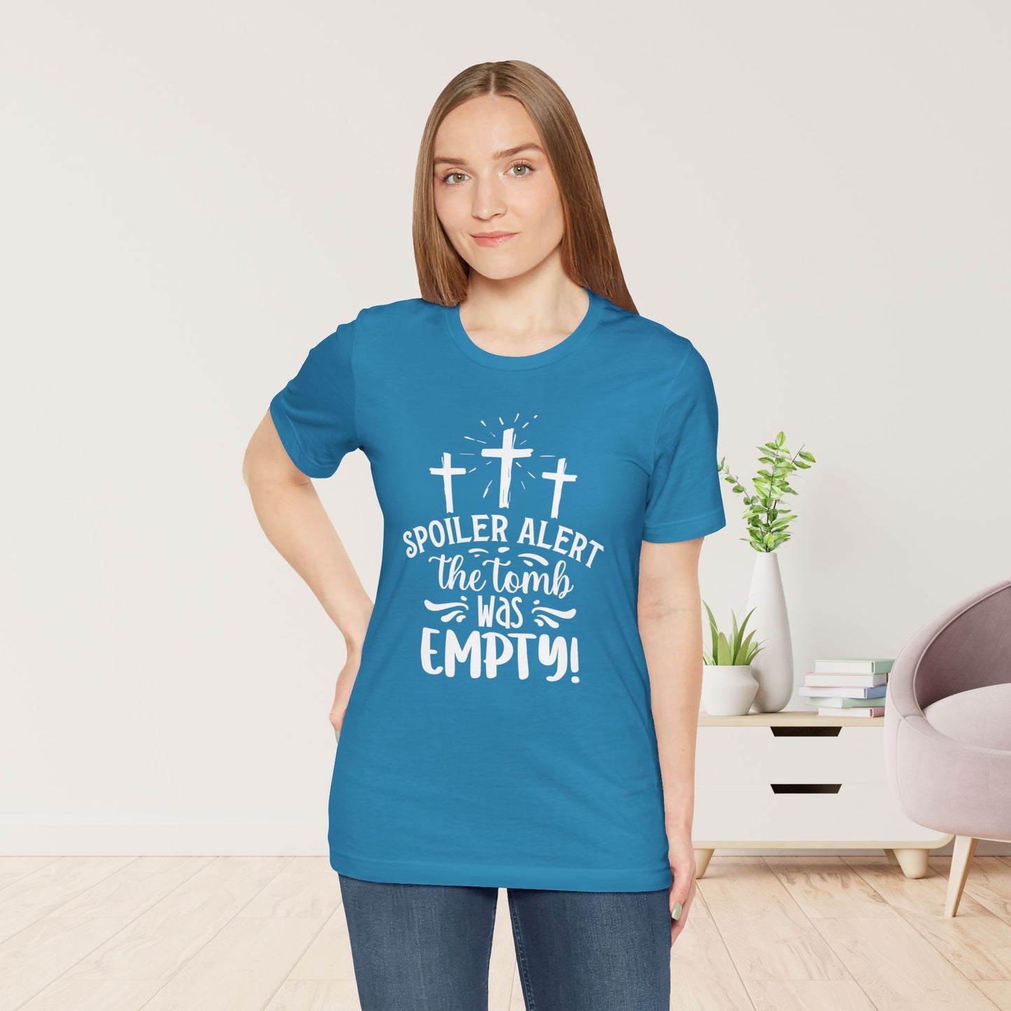 Spoiler Alert The Tomb Was Empty Christian Soft Cotton Tee - Easter Shirt