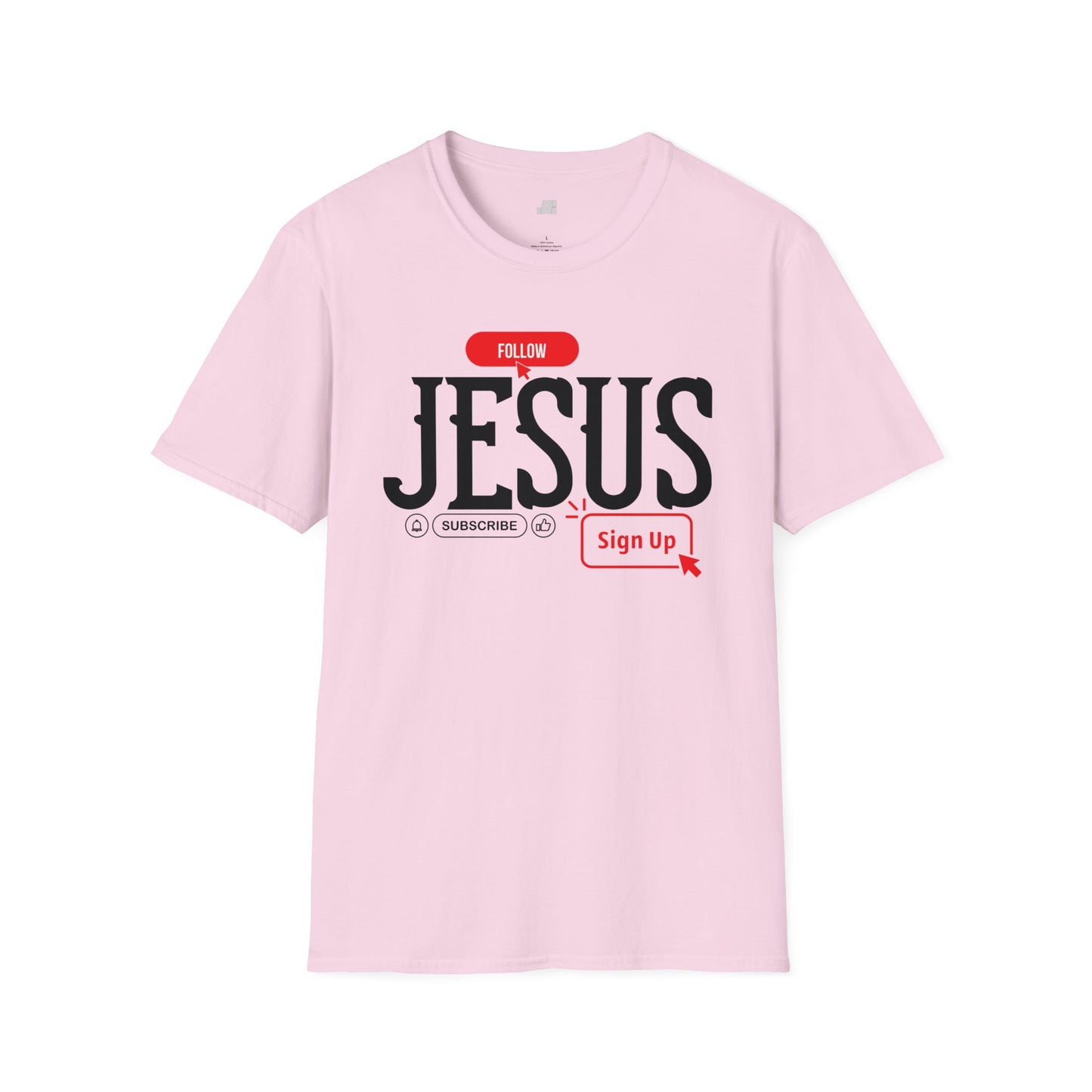 Unisex Follow Jesus Softstyle T-shirt - Trendy  Christian Tee