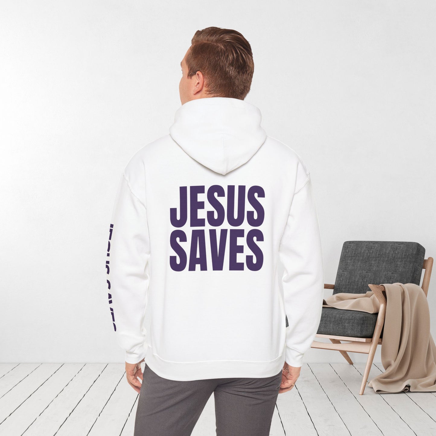 Jesus Saves Hoodie - Acts 4:12 Bible Verse Christian Hoodie