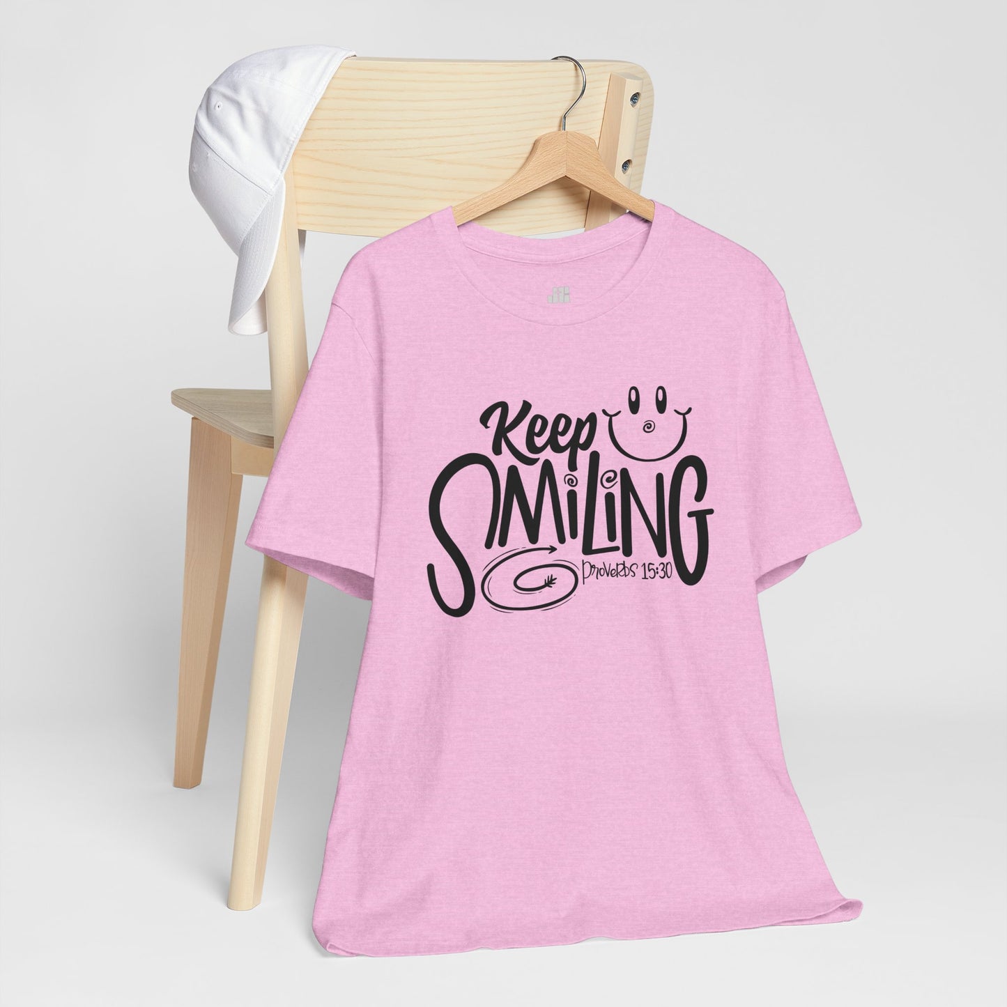 Keep Smiling Soft Cotton Tee - Bible Verse Christian Tee