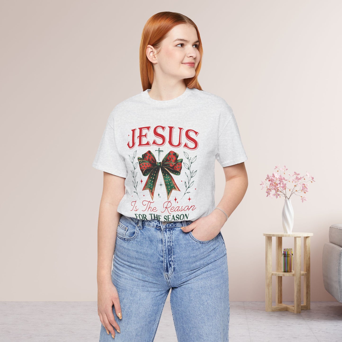 Jesus Is The Reason For The Season Soft Cotton Tee - Christian Christmas Shirt