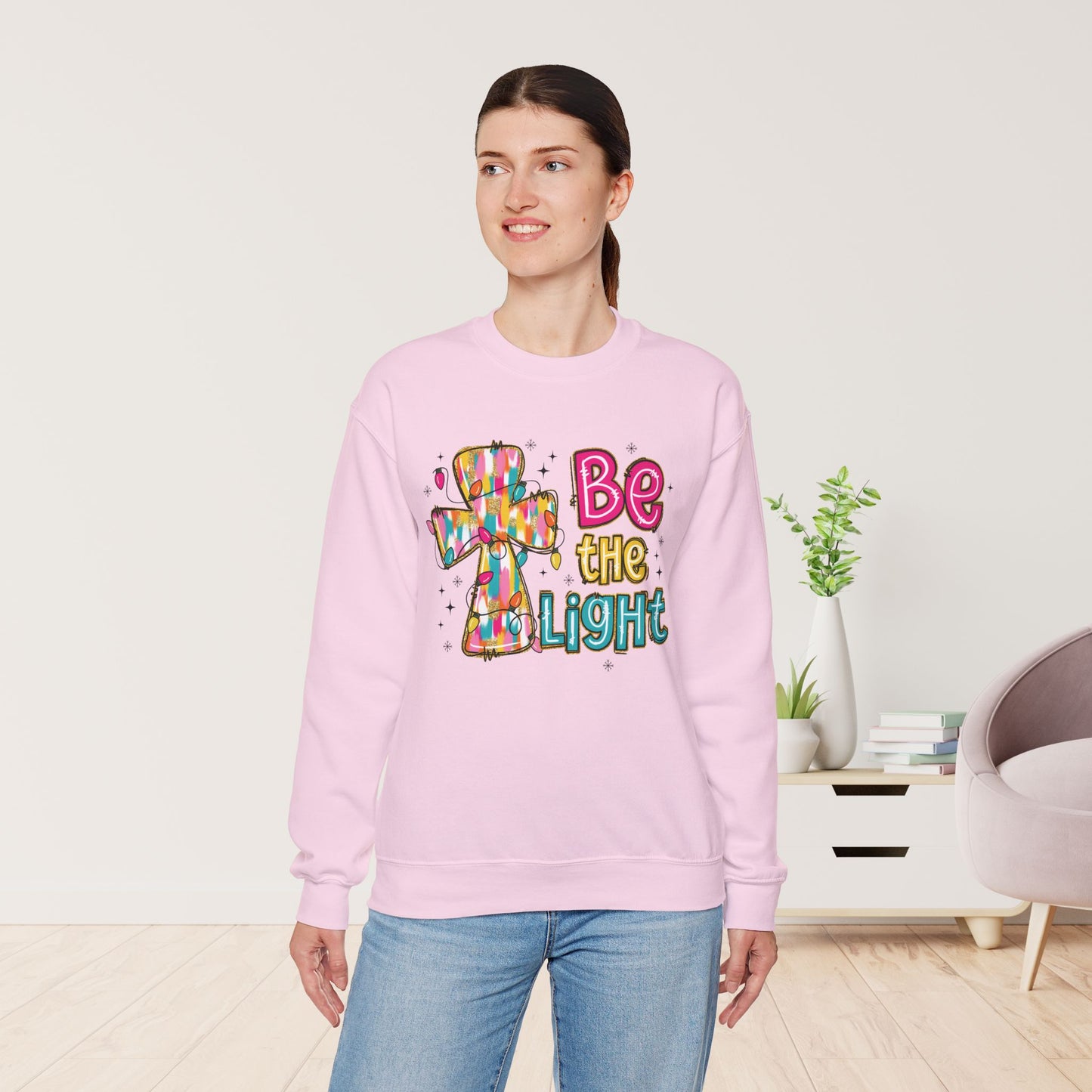 Be The Light Christian Sweatshirt - Christmas Pullover