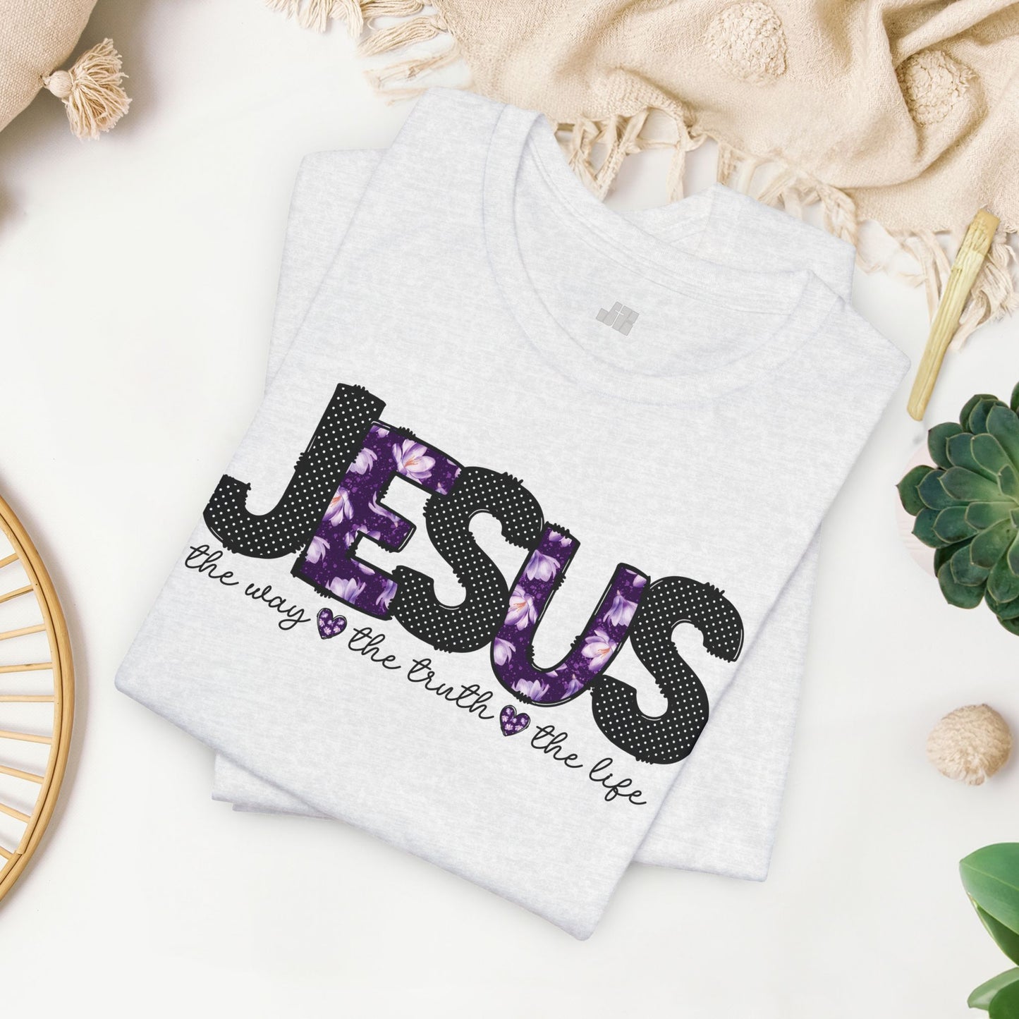 Jesus The Way The Truth The Life Soft Cotton Tee - Christian Shirt