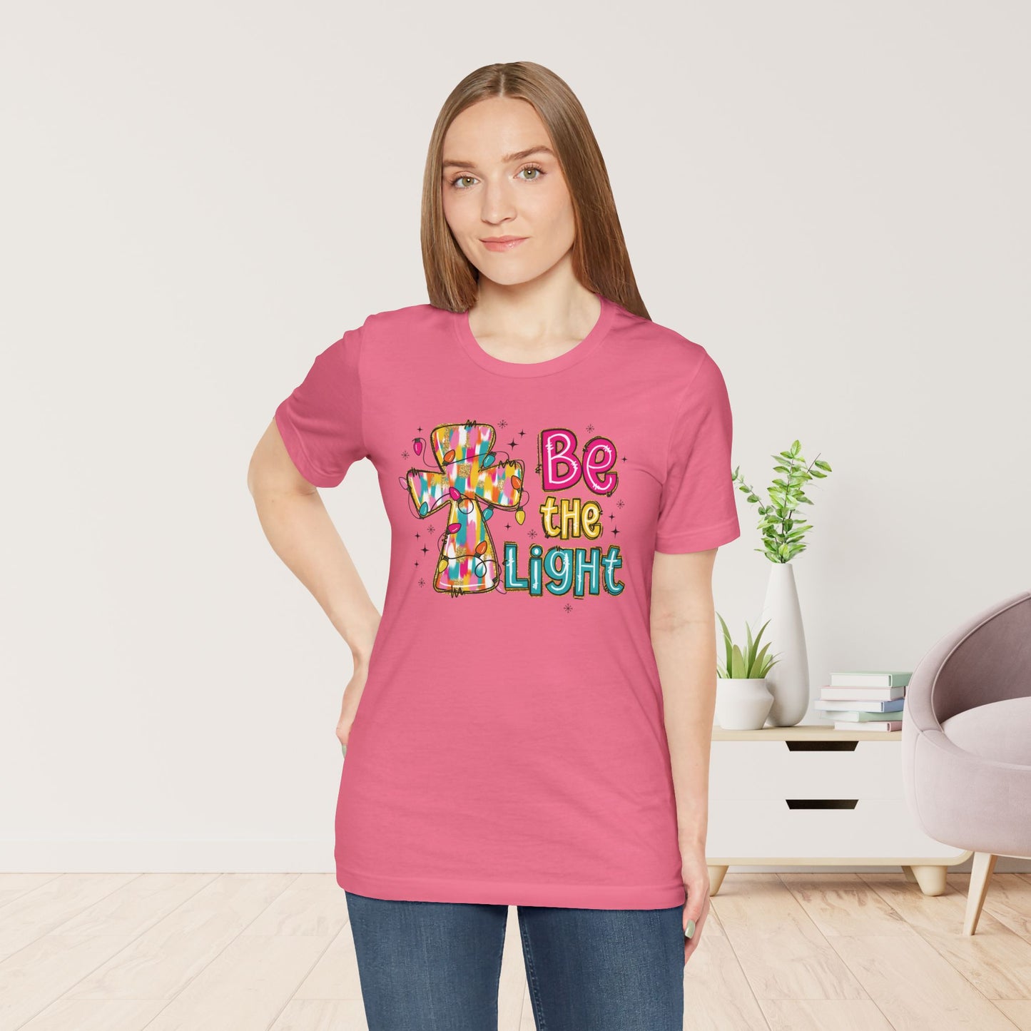 Be The Light Soft Cotton Tee - Christian Christmas Shirt